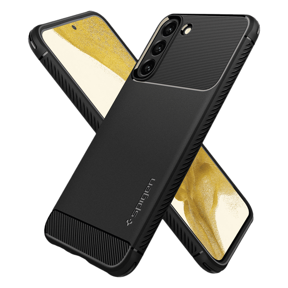 Spigen Rugged Armor TPU Back Cover for SAMSUNG Galaxy S22+ 5G (Supports Wireless Charging, Matte Black)_10