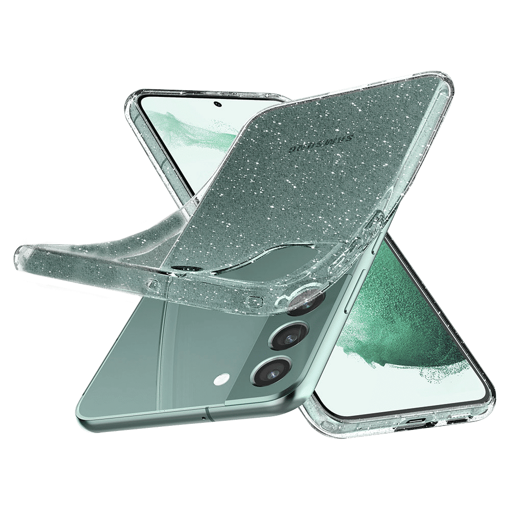Spigen Crystal Glitter TPU Back Cover for SAMSUNG Galaxy S22+ 5G (Supports Wireless Charging, Crystal Quartz)_6