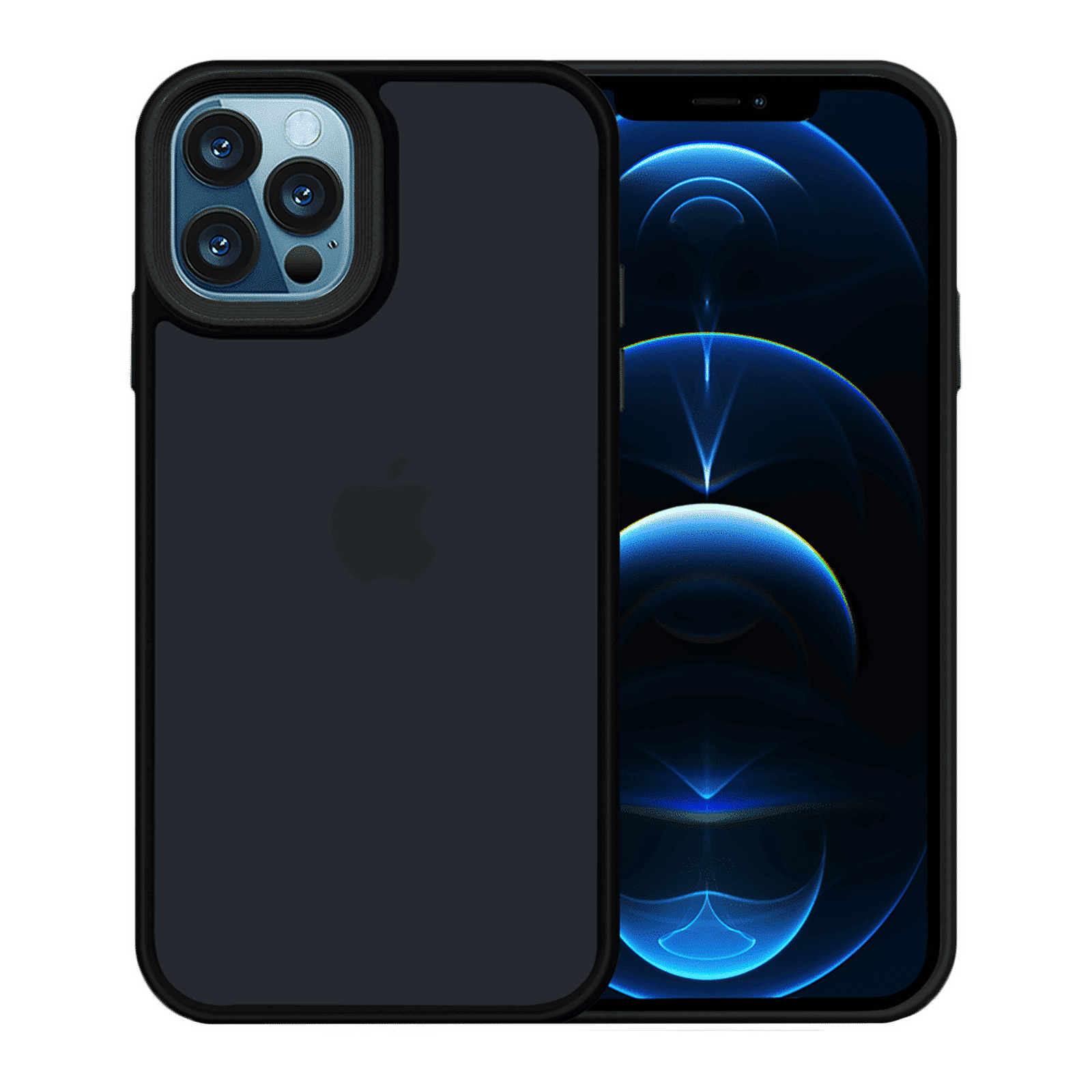 GRIPP Bolt Hard TPU Back Cover for Apple iPhone 12, 12 Pro (Supports Wireless Charging, Black)_1