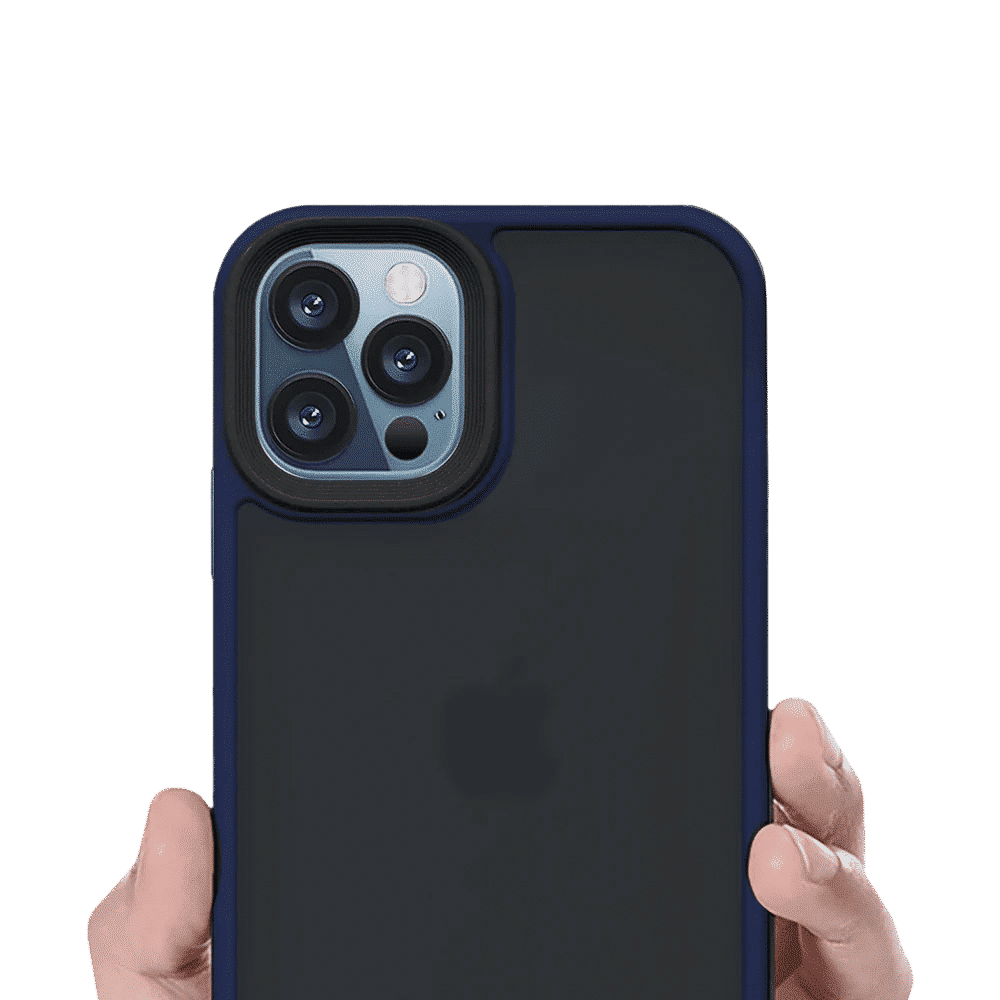 GRIPP Bolt Hard TPU Back Cover for Apple iPhone 12, 12 Pro (Supports Wireless Charging, Blue)_4