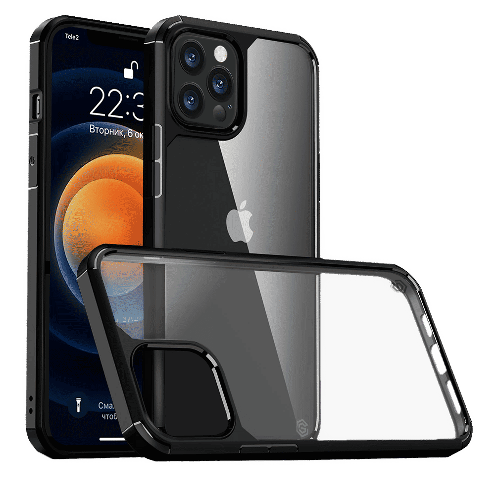 GRIPP Defender Polycarbonate & TPU Back Cover for Apple iPhone 12, 12 Pro (Dual Layer Protection, Black)_7