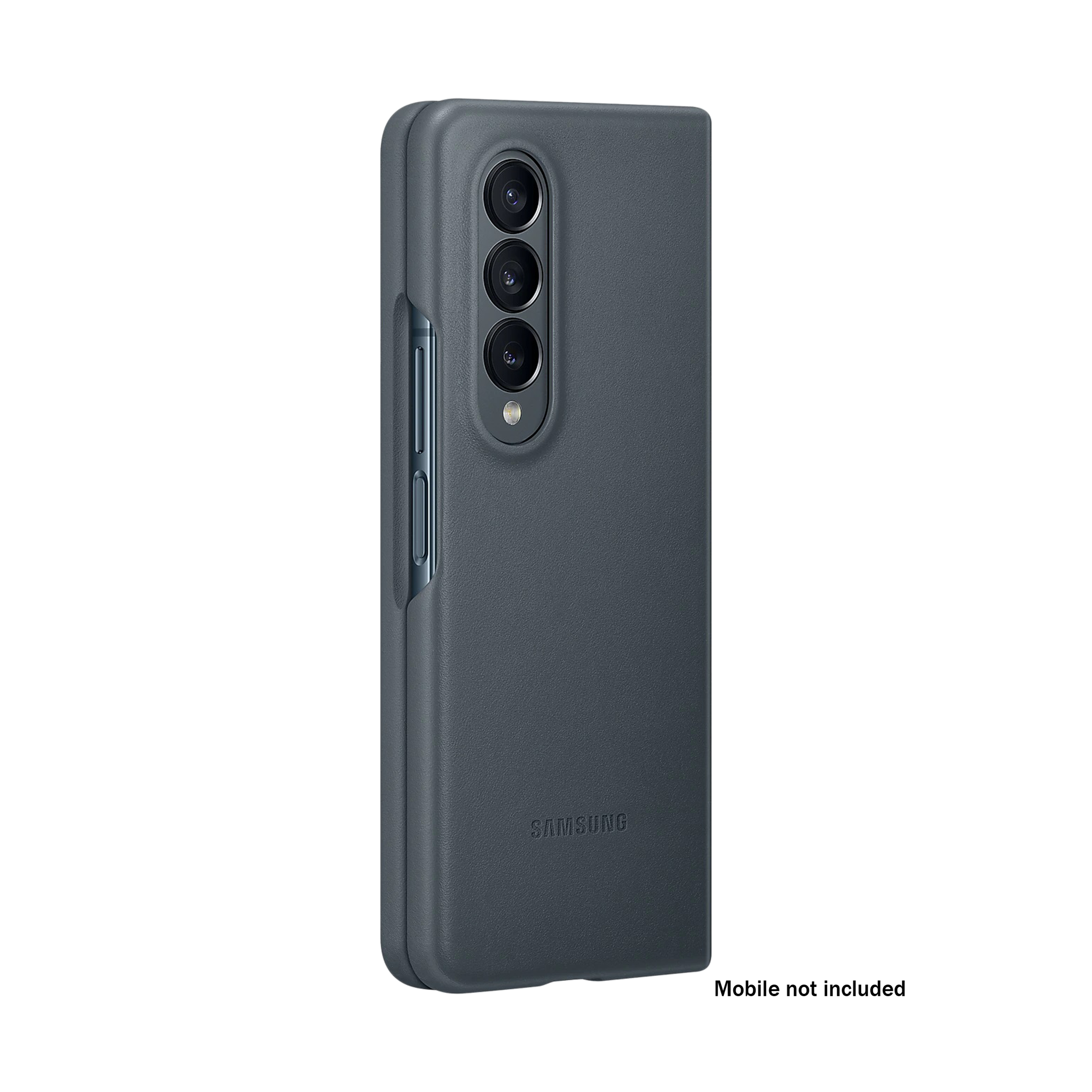 SAMSUNG Soft Calf Leather Hybrid Cover for SAMSUNG Galaxy Z Fold4 (Front to Back Protection, Graygreen)_9