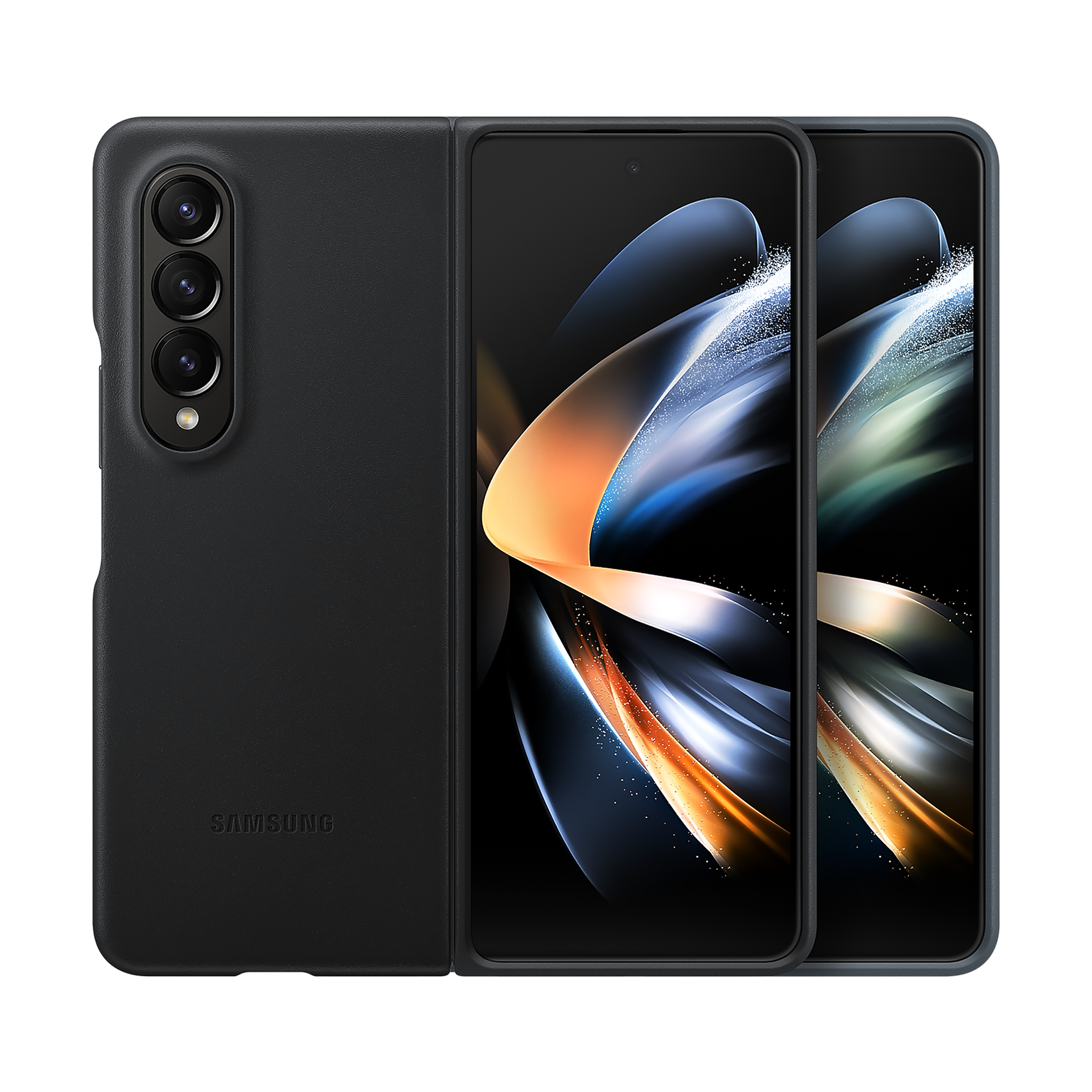 SAMSUNG Soft Calf Leather Hybrid Cover for SAMSUNG Galaxy Z Fold4 (Front to Back Protection, Graygreen)_5