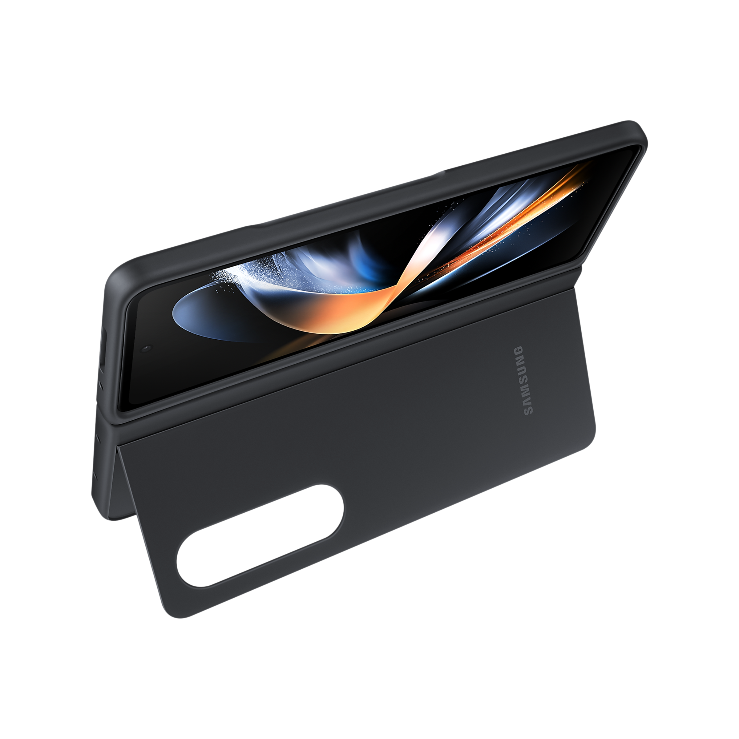 SAMSUNG Slim Soft UL-Certified Recycled Back Cover for SAMSUNG Galaxy Z Fold4 (All Around Edge Protection, Black)_6