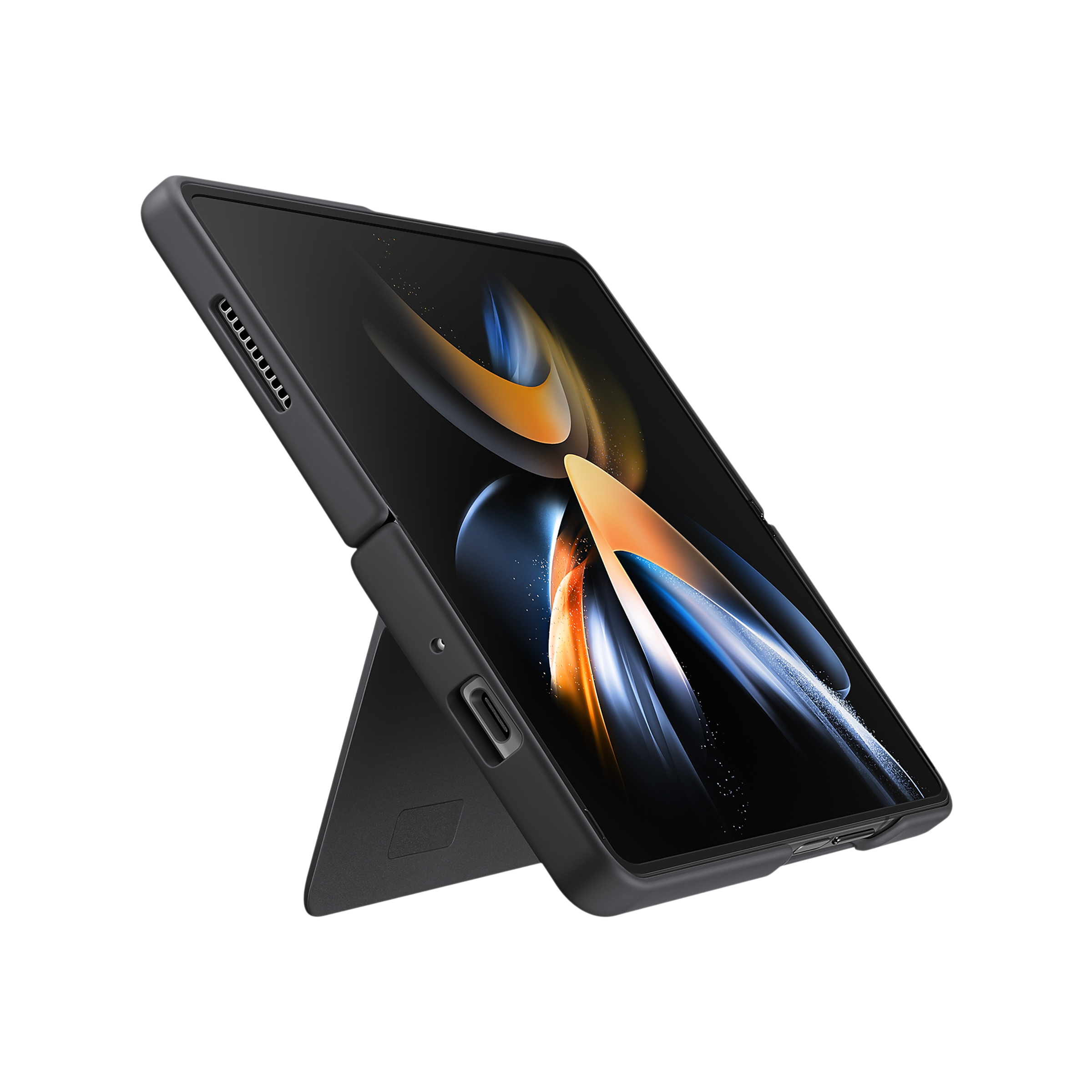 SAMSUNG Slim Soft UL-Certified Recycled Back Cover for SAMSUNG Galaxy Z Fold4 (All Around Edge Protection, Black)_7