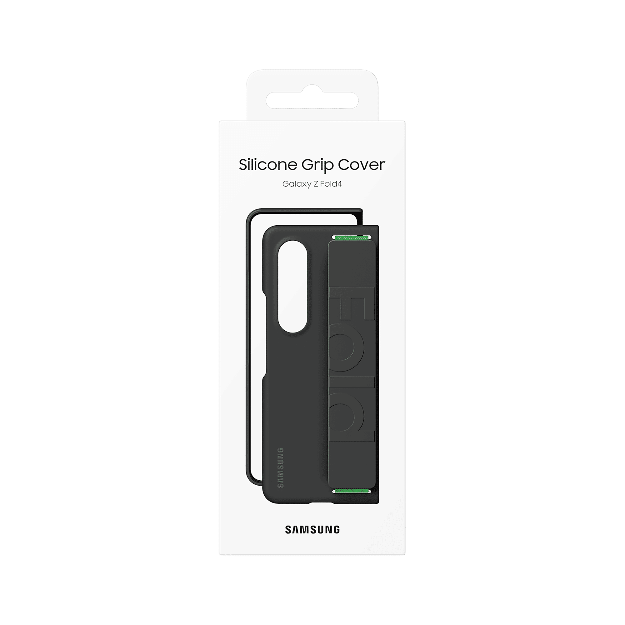 SAMSUNG Silicone Back Cover for SAMSUNG Galaxy Z Fold4 (Carrying with Strap, Black)_5