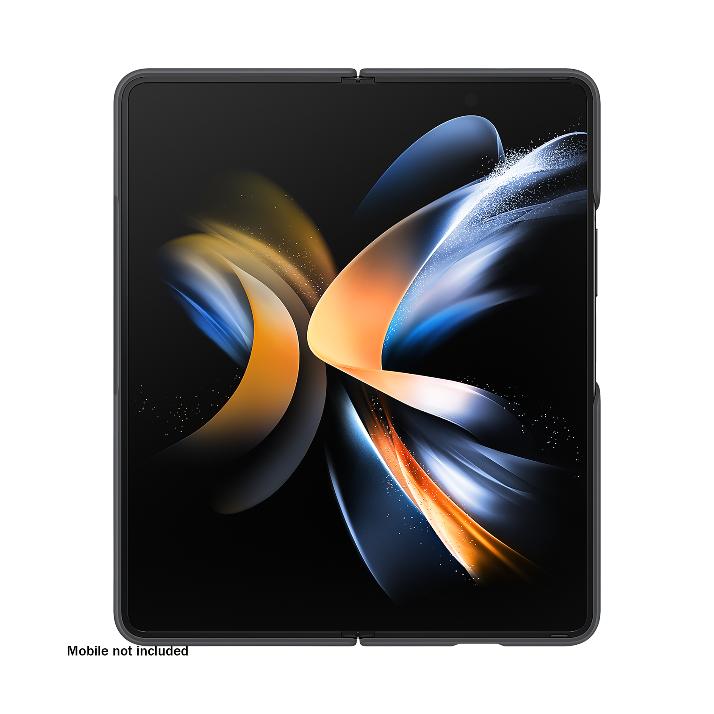 SAMSUNG Silicone Back Cover for SAMSUNG Galaxy Z Fold4 (Carrying with Strap, Black)_6