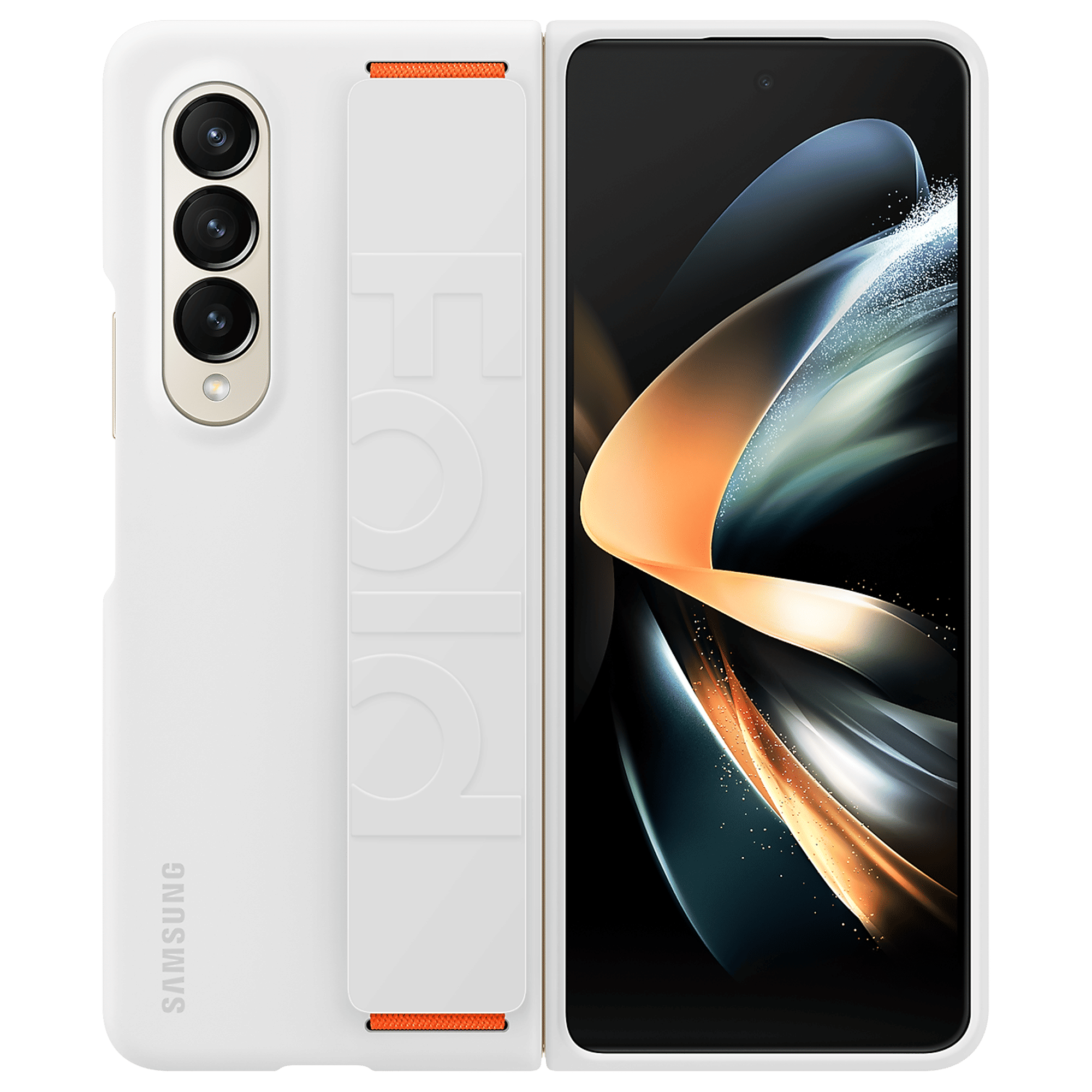 SAMSUNG Silicone Back Cover for SAMSUNG Galaxy Z Fold4 (Smooth Touch, White)_1