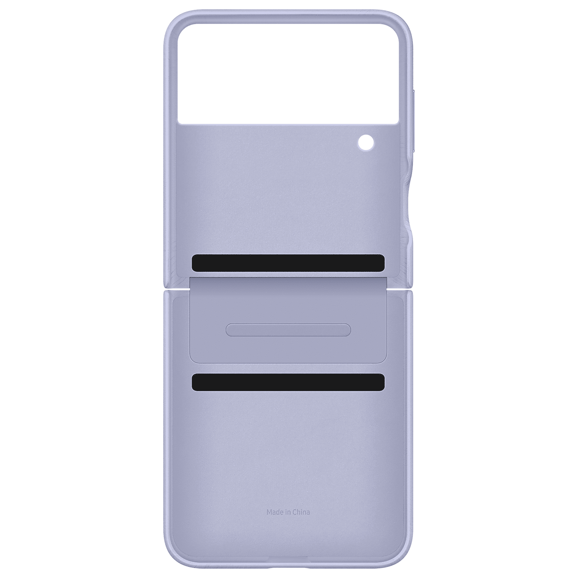 SAMSUNG Soft Leather Back Cover for SAMSUNG Galaxy Z Flip4 (Stylish Hinge Protection, Serene Purple)_3