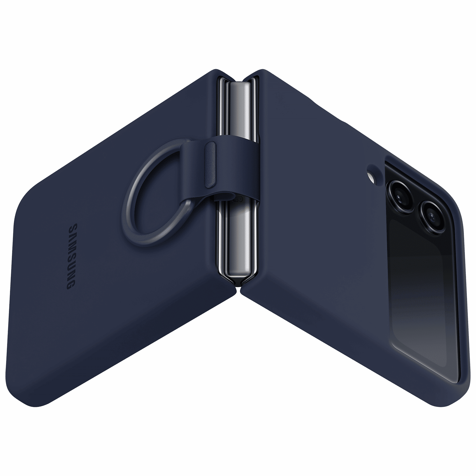 SAMSUNG Soft Silicone Back Cover for SAMSUNG Galaxy Z Flip4 (With Backside Ring, Navy) SAMSUNG Soft Silicone Back Cover for SAMSUNG Galaxy Z Flip4 (With Backside Ring, Navy)_7
