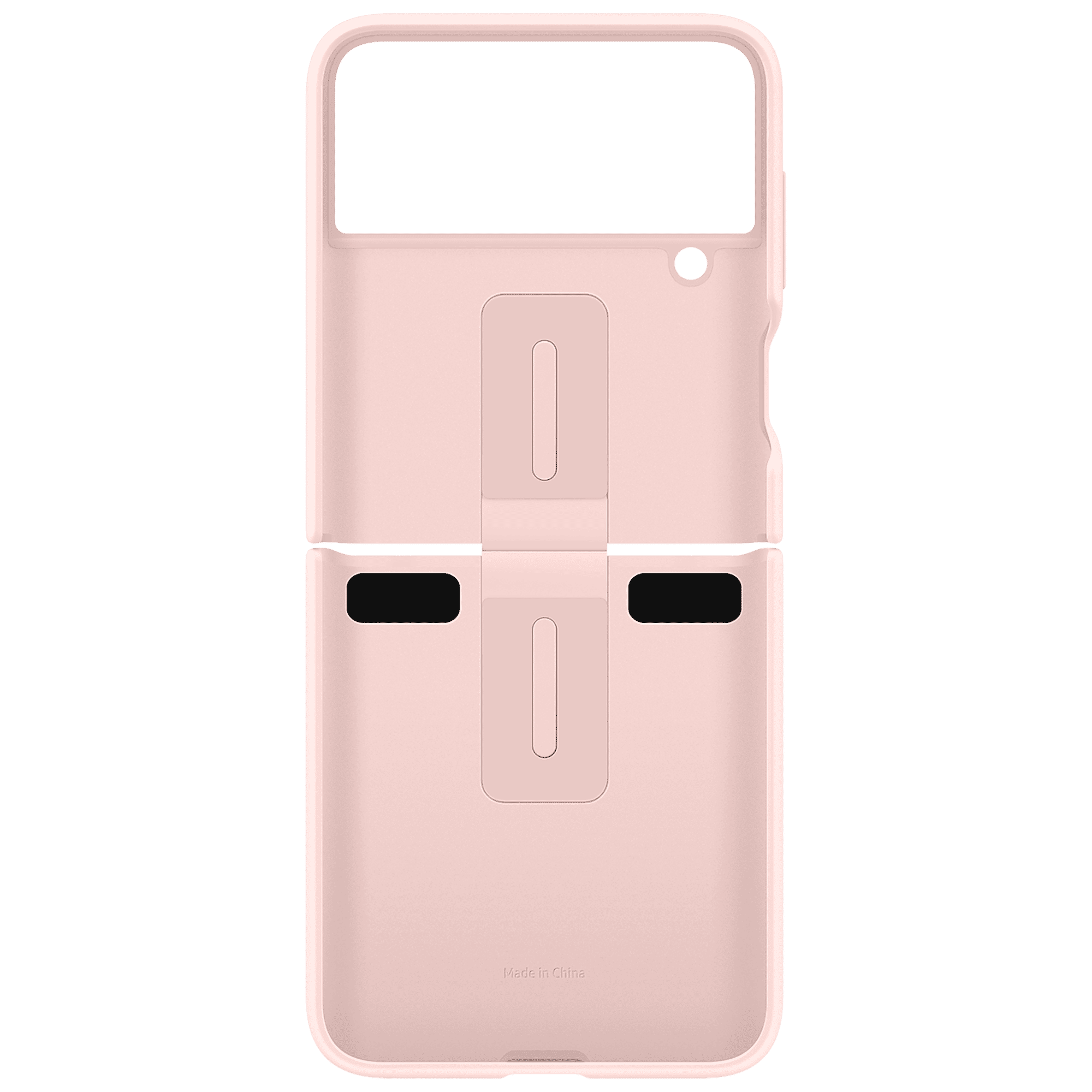 SAMSUNG Soft Silicone Back Cover for SAMSUNG Galaxy Z Flip4 (With Backside Ring, Pink)_3