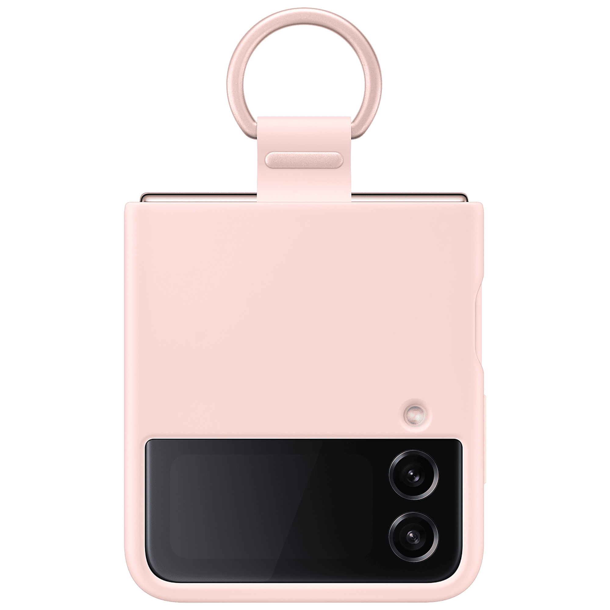 SAMSUNG Soft Silicone Back Cover for SAMSUNG Galaxy Z Flip4 (With Backside Ring, Pink)_5