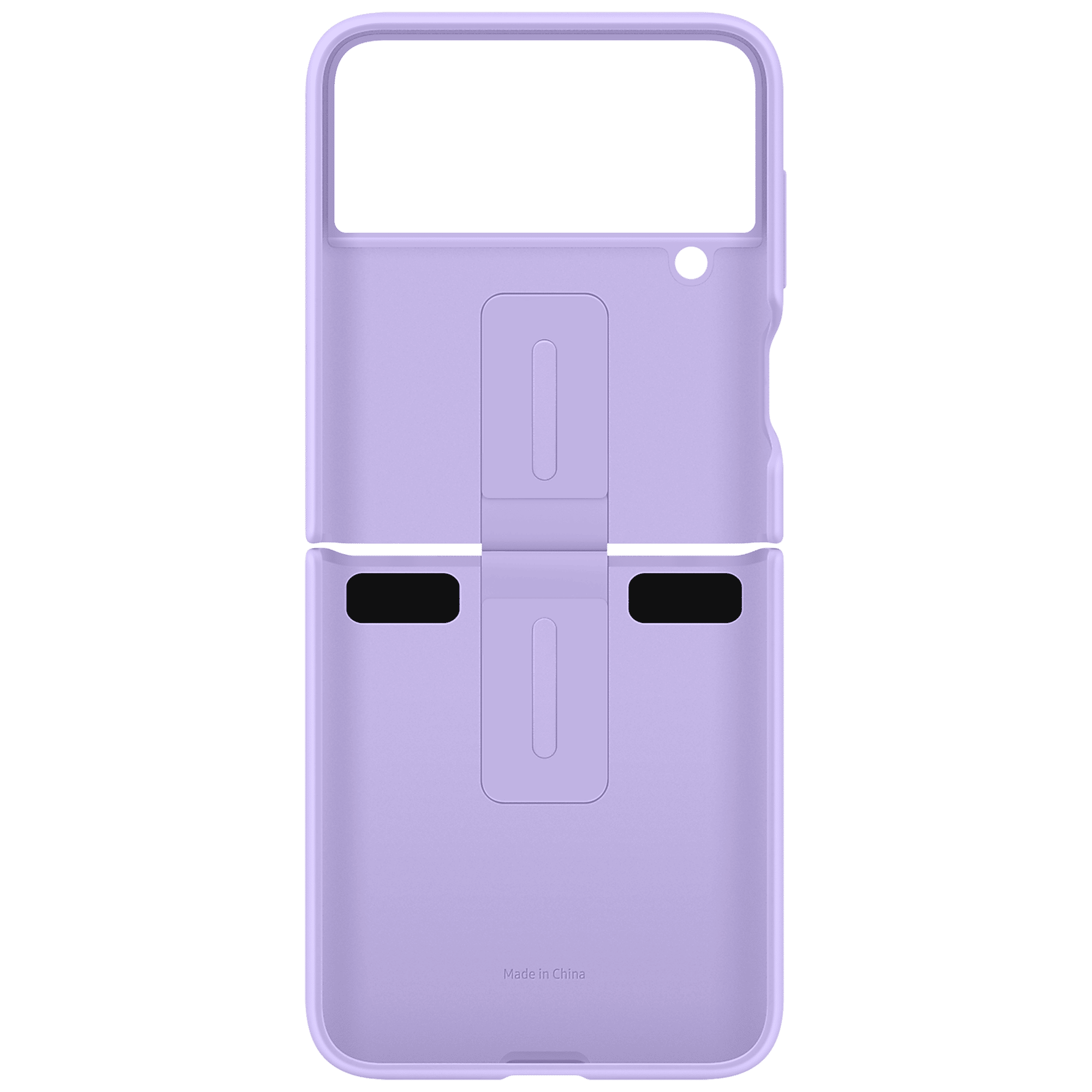 SAMSUNG Soft Silicone Back Cover for SAMSUNG Galaxy Z Flip4 (With Backside Ring, Bora Purple)_3