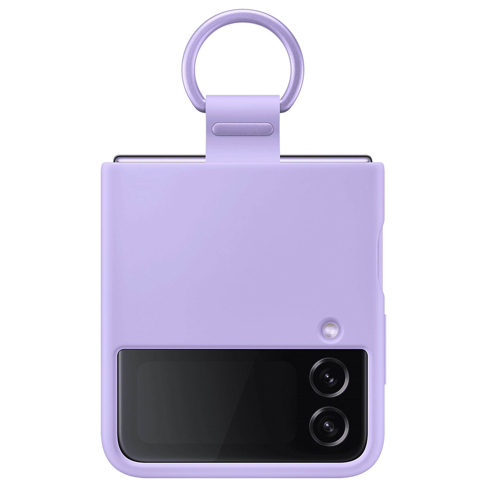 SAMSUNG Soft Silicone Back Cover for SAMSUNG Galaxy Z Flip4 (With Backside Ring, Bora Purple)_7