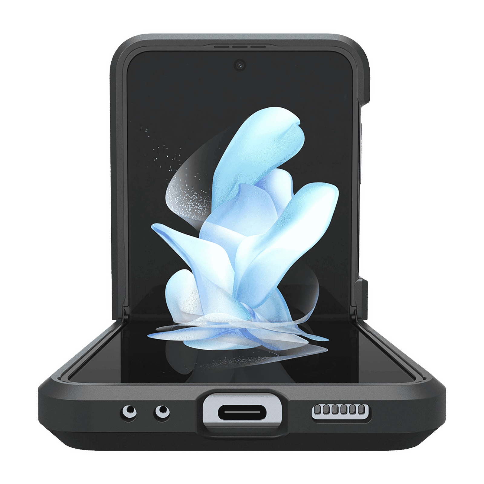 Spigen Tough Armor Polycarbonate & TPU Back Cover for SAMSUNG Galaxy Z Flip4 (Air Cushion Technology, Black)_12