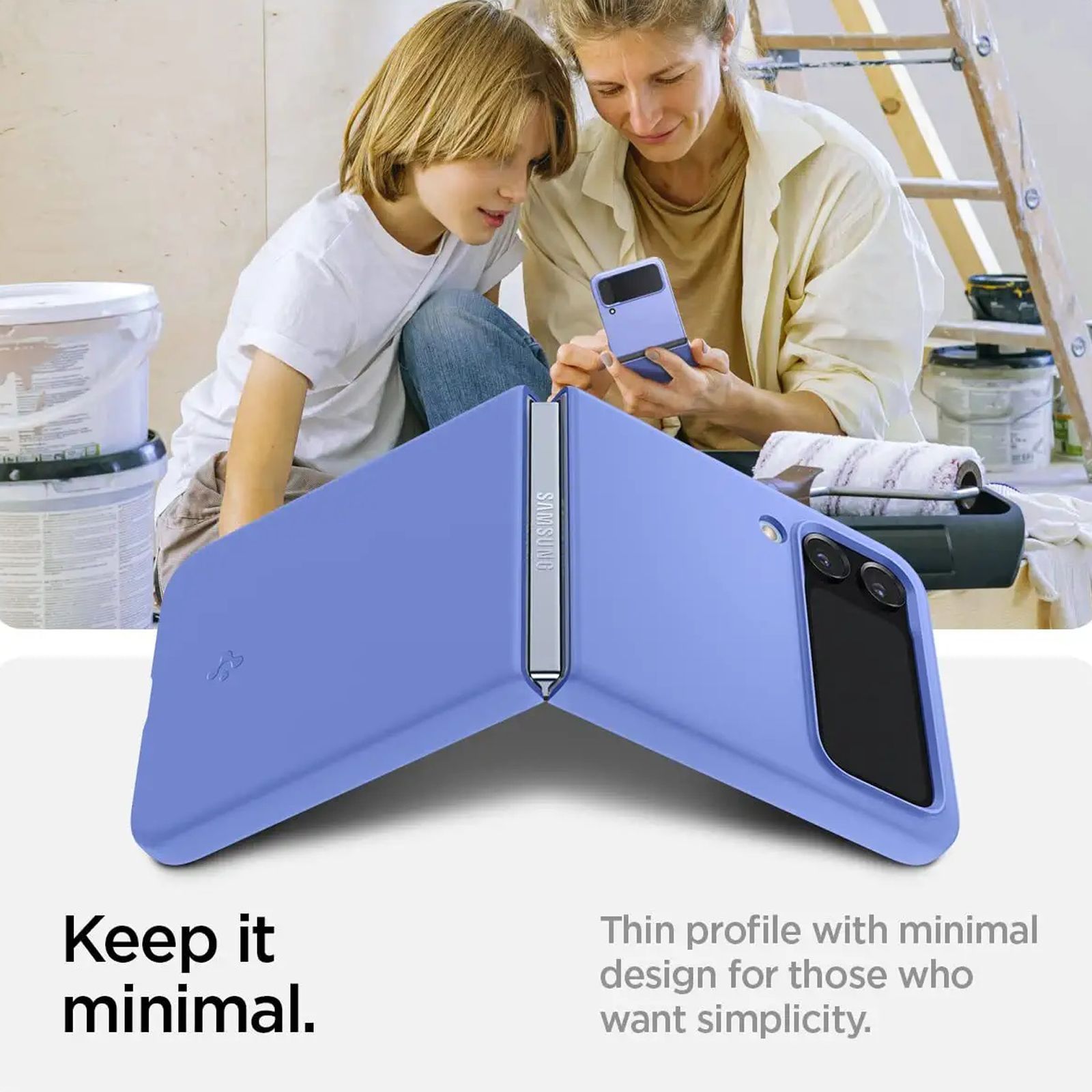 spigen Air Skin Glitter Hard Polycarbonate Back Cover for SAMSUNG Galaxy Z Flip4 (Supports Wireless Charging, Cornflower Blue) spigen Air Skin Glitter Hard Polycarbonate Back Cover for SAMSUNG Galaxy Z Flip4 (Supports Wireless Charging, Cornflower Blue)_17