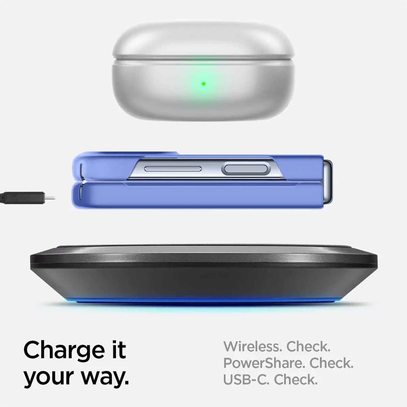 spigen Air Skin Glitter Hard Polycarbonate Back Cover for SAMSUNG Galaxy Z Flip4 (Supports Wireless Charging, Cornflower Blue) spigen Air Skin Glitter Hard Polycarbonate Back Cover for SAMSUNG Galaxy Z Flip4 (Supports Wireless Charging, Cornflower Blue)_19