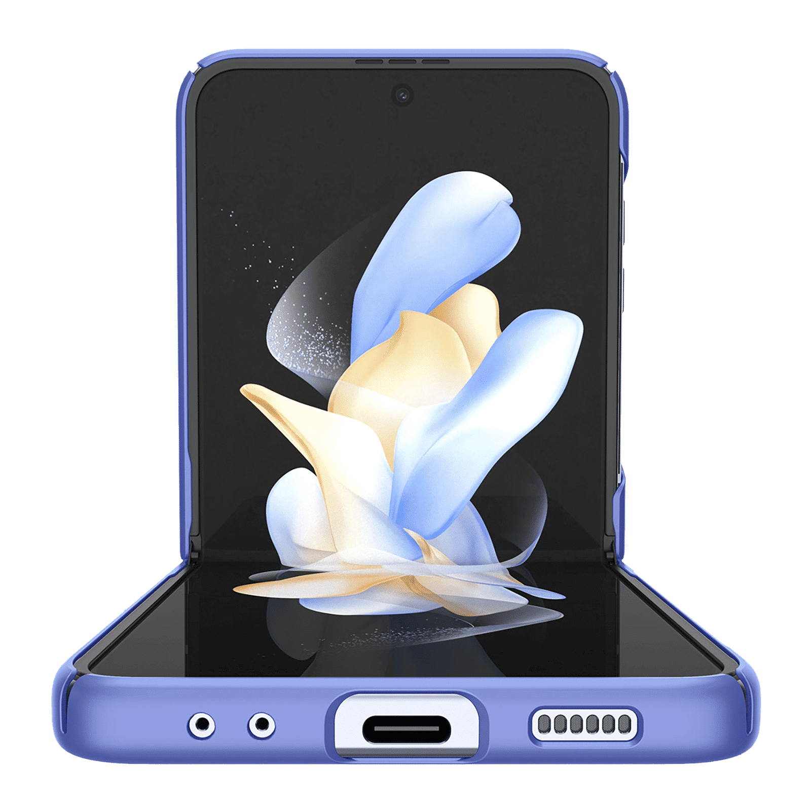 spigen Air Skin Glitter Hard Polycarbonate Back Cover for SAMSUNG Galaxy Z Flip4 (Supports Wireless Charging, Cornflower Blue) spigen Air Skin Glitter Hard Polycarbonate Back Cover for SAMSUNG Galaxy Z Flip4 (Supports Wireless Charging, Cornflower Blue)_5