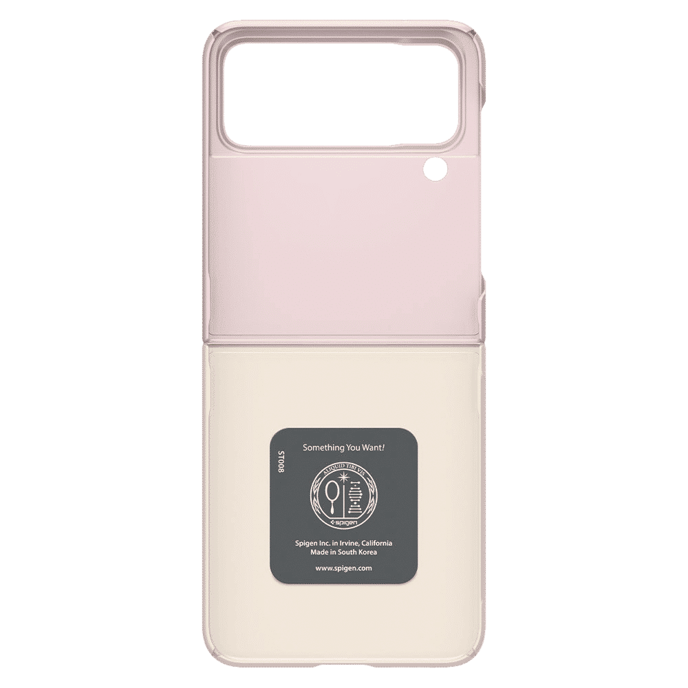 Spigen Air Skin Polycarbonate & Urethane Back Cover for SAMSUNG Galaxy Z Flip4 (Supports Wireless Charging, Cotton Pink)_3
