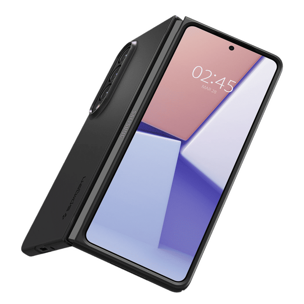 Spigen Air Skin Polycarbonate & Urethane Back Cover for SAMSUNG Galaxy Z Fold4 (Supports Wireless Charging, Black)_5