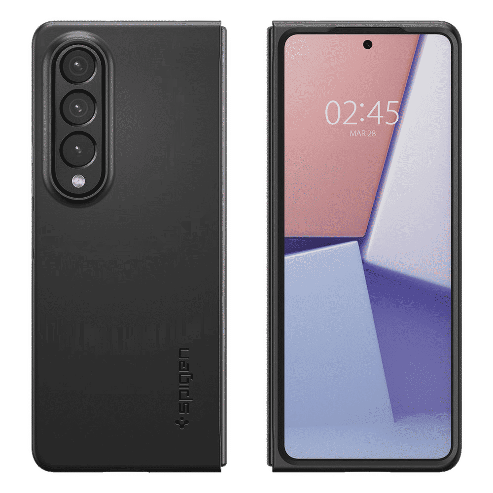 Spigen Air Skin Polycarbonate & Urethane Back Cover for SAMSUNG Galaxy Z Fold4 (Supports Wireless Charging, Black)_6