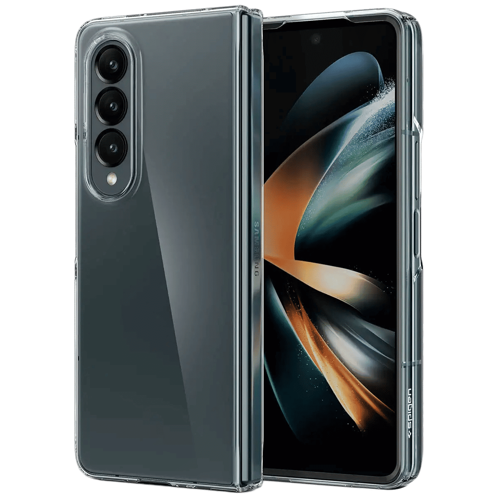 Spigen Air Skin Polycarbonate & Urethane Back Cover for SAMSUNG Galaxy Z Fold4 (Supports Wireless Charging, Crystal Clear) Spigen Air Skin Polycarbonate & Urethane Back Cover for SAMSUNG Galaxy Z Fold4 (Supports Wireless Charging, Crystal Clear)_1