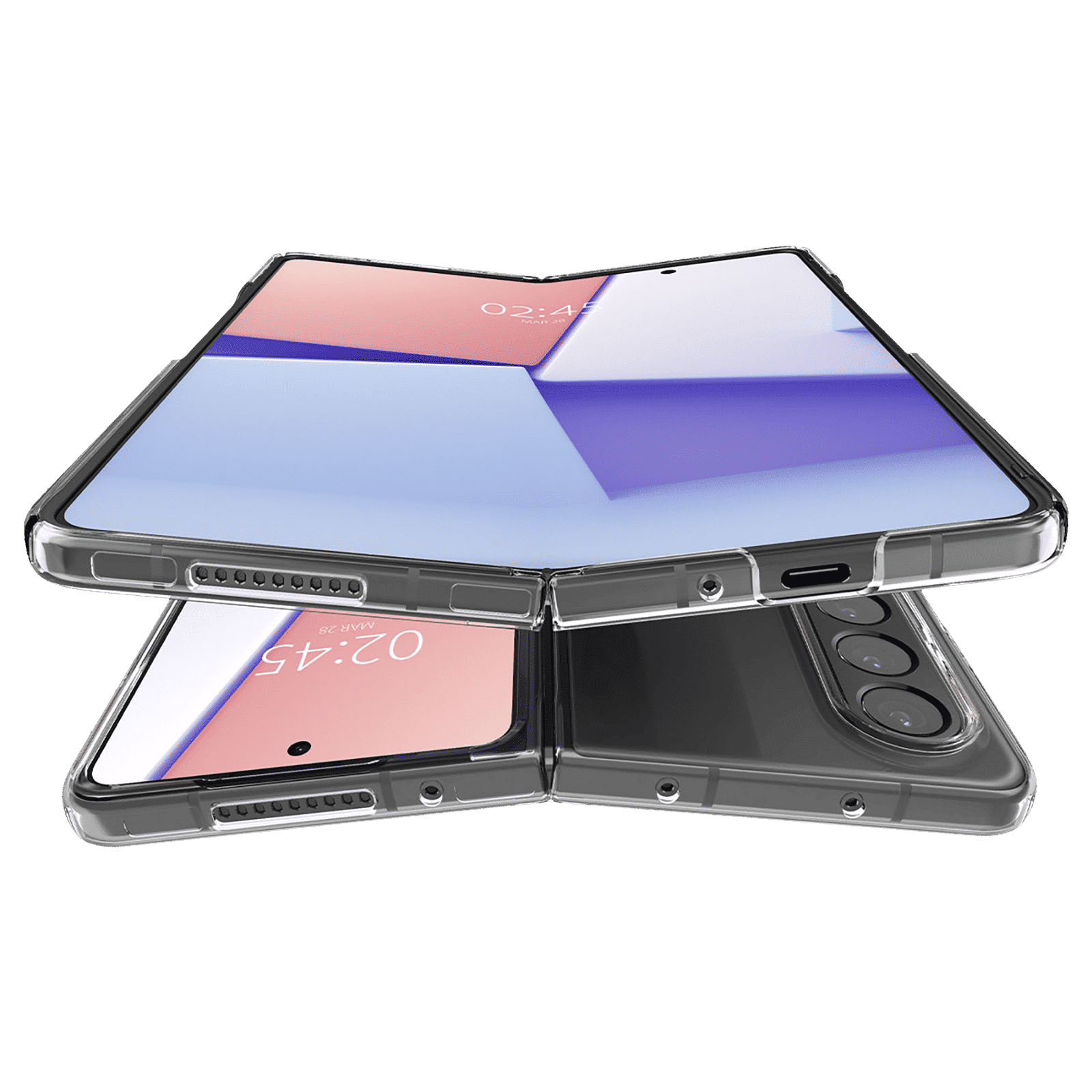 Spigen Air Skin Polycarbonate & Urethane Back Cover for SAMSUNG Galaxy Z Fold4 (Supports Wireless Charging, Crystal Clear) Spigen Air Skin Polycarbonate & Urethane Back Cover for SAMSUNG Galaxy Z Fold4 (Supports Wireless Charging, Crystal Clear)_8