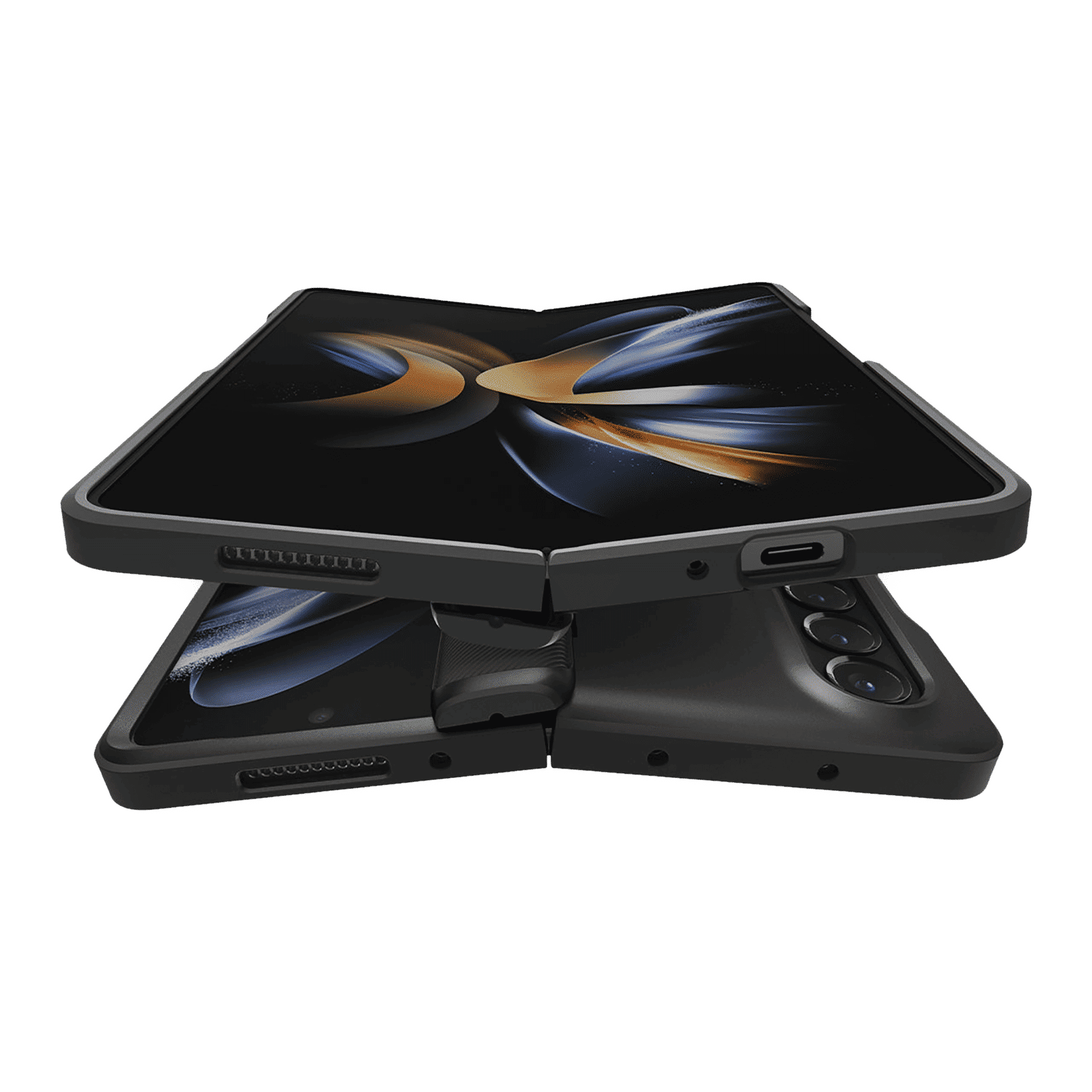 Spigen Slim Armor Pro Polycarbonate & TPU & Impact Foam Back Cover for SAMSUNG Galaxy Z Fold4 (Supports Wireless Charging, Black)_14