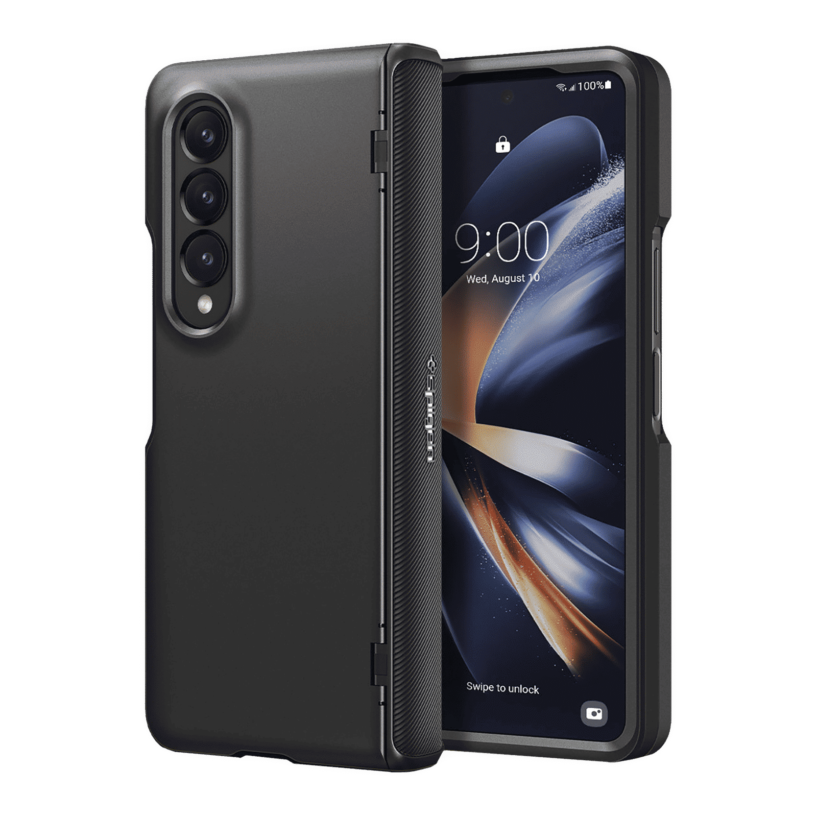 Spigen Slim Armor Pro Polycarbonate & TPU & Impact Foam Back Cover for SAMSUNG Galaxy Z Fold4 (Supports Wireless Charging, Black)_15