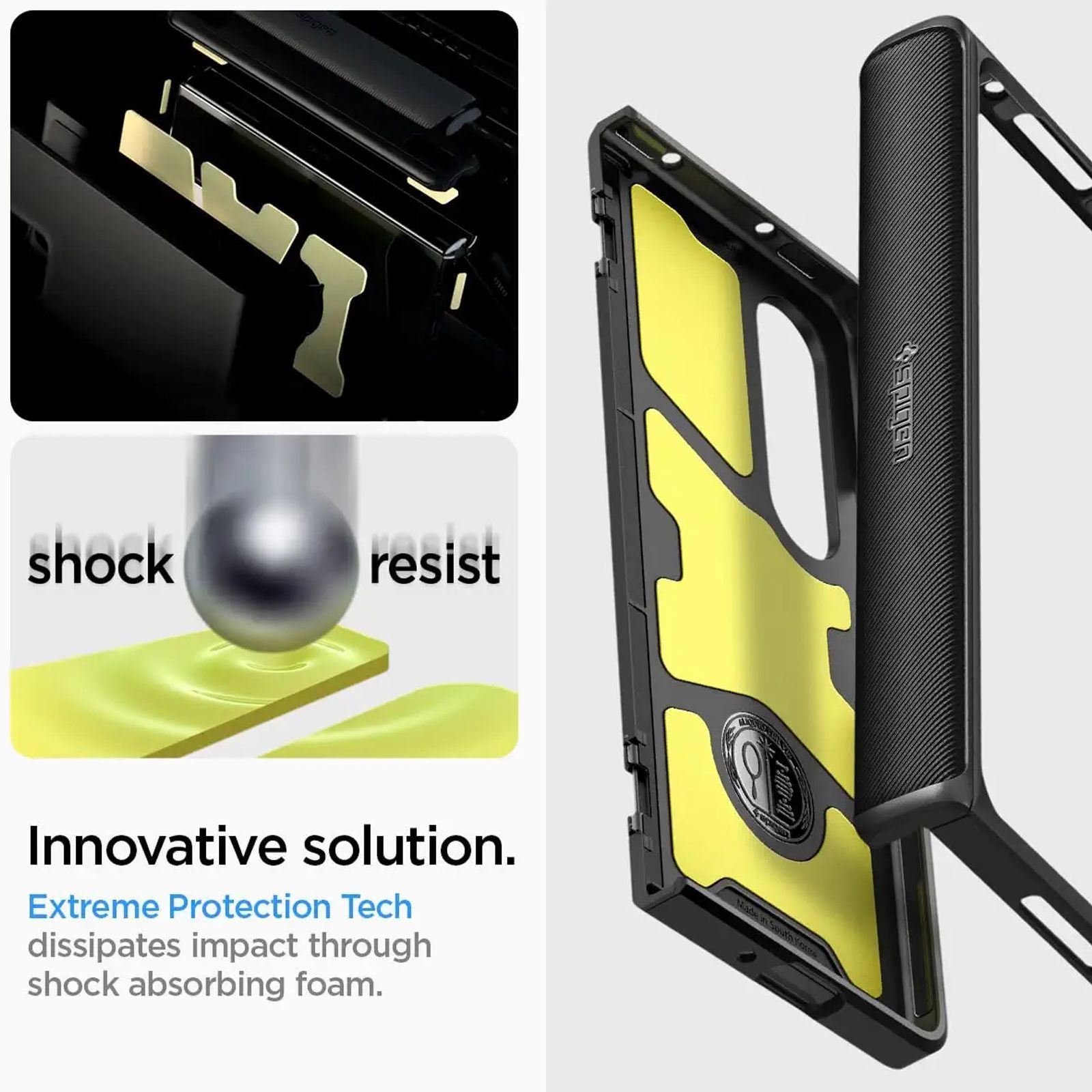 Spigen Slim Armor Pro Polycarbonate & TPU & Impact Foam Back Cover for SAMSUNG Galaxy Z Fold4 (Supports Wireless Charging, Black)_19