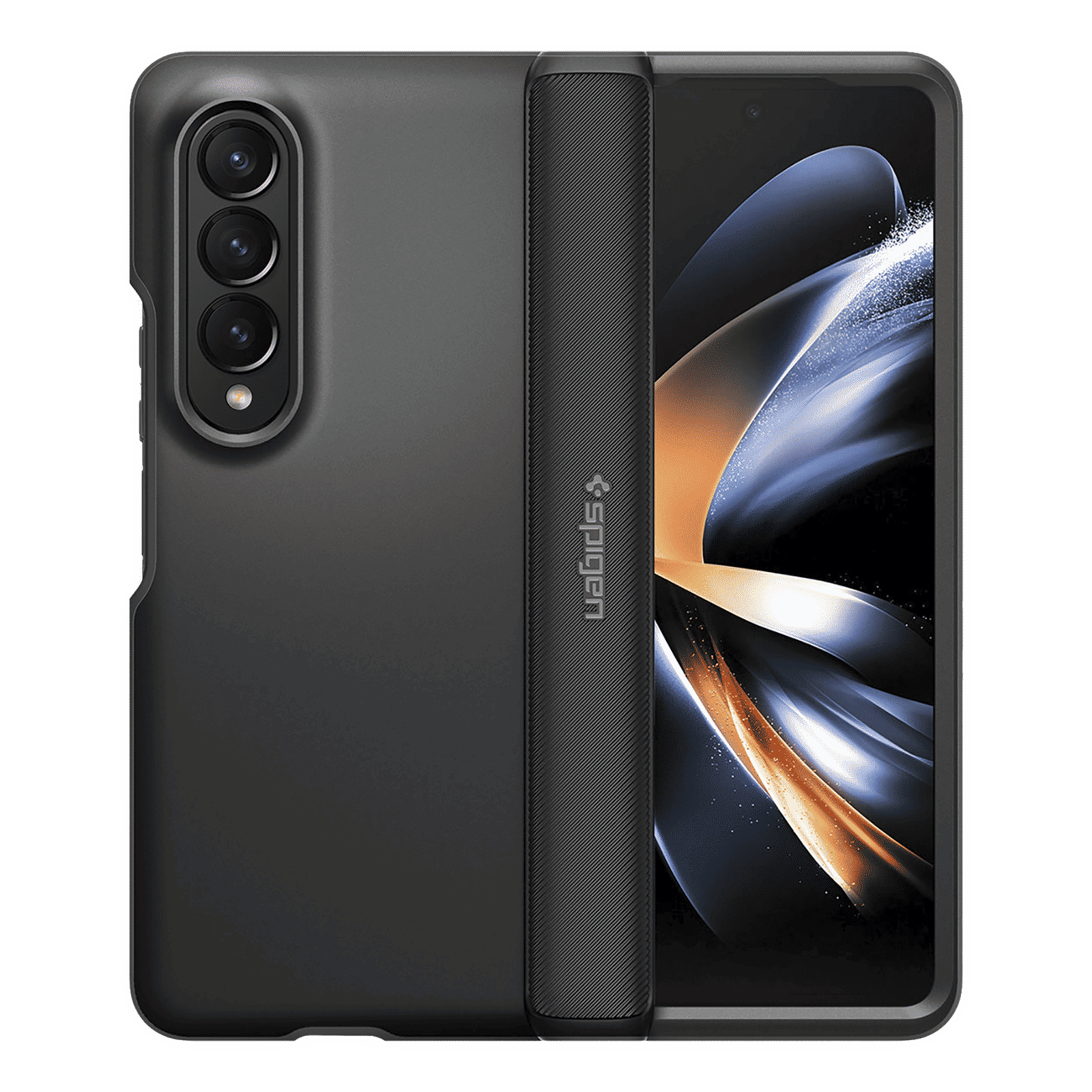 Spigen Slim Armor Pro Polycarbonate & TPU & Impact Foam Back Cover for SAMSUNG Galaxy Z Fold4 (Supports Wireless Charging, Black)_3