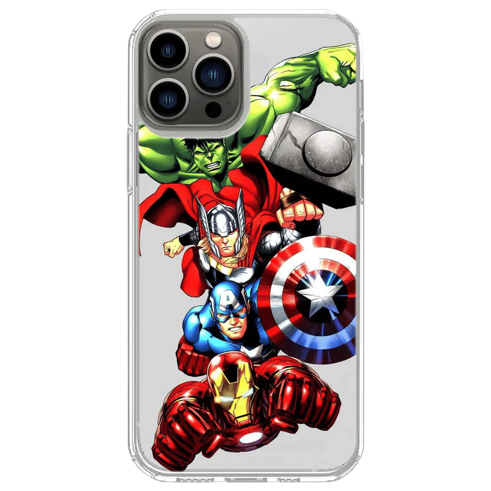 Macmerise Avengers Fury Matte Rubber Back Cover for Apple iPhone 14 Pro Max (Supports Wireless Charging, Multi Color)_1