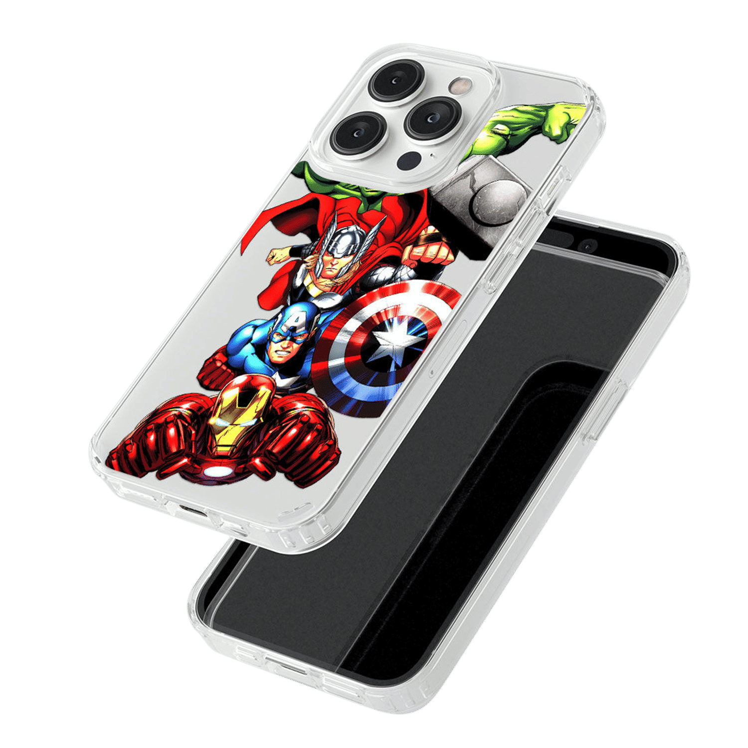 Macmerise Avengers Fury Matte Rubber Back Cover for Apple iPhone 14 Pro Max (Supports Wireless Charging, Multi Color)_8