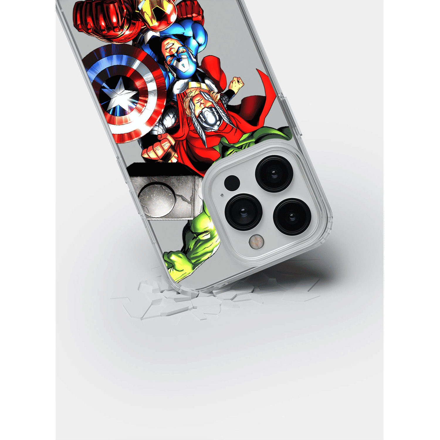 Macmerise Avengers Fury Matte Rubber Back Cover for Apple iPhone 14 Pro Max (Supports Wireless Charging, Multi Color)_9