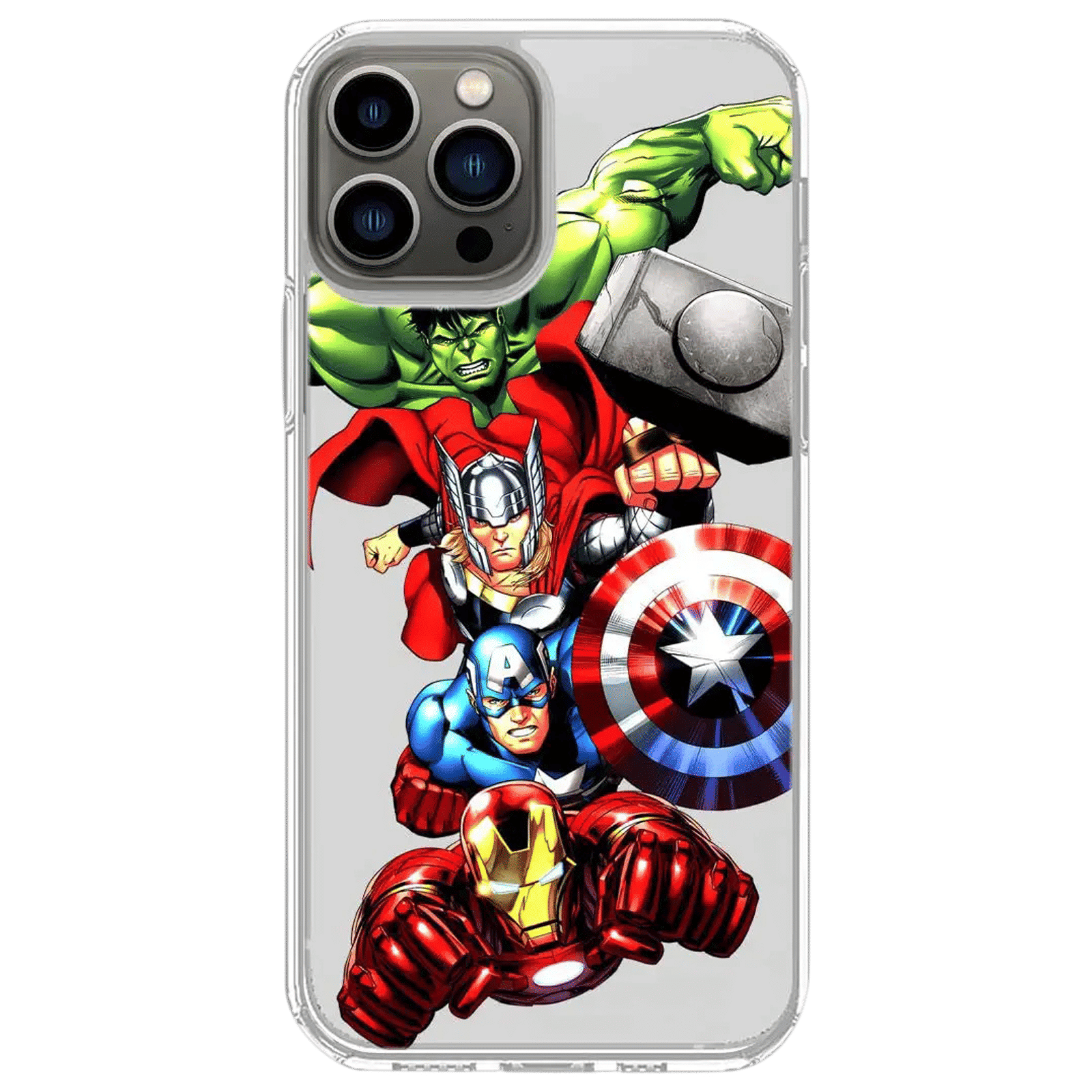 Macmerise Avengers Fury Matte Rubber Back Cover for Apple iPhone 14 Pro (Supports Wireless Charging, Multi Color)_1