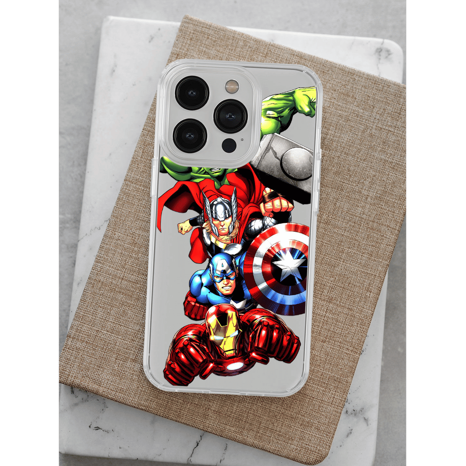Macmerise Avengers Fury Matte Rubber Back Cover for Apple iPhone 14 Pro (Supports Wireless Charging, Multi Color)_4