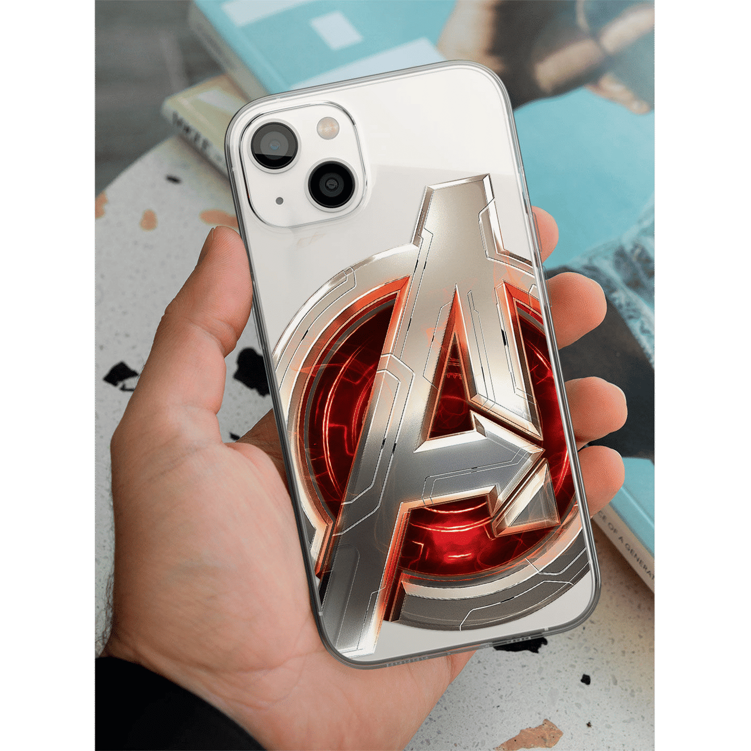 Macmerise Avengers Version 2 Back Cover for Apple iPhone 14 Plus (Supports Wireless Charging, Multi Color)_3