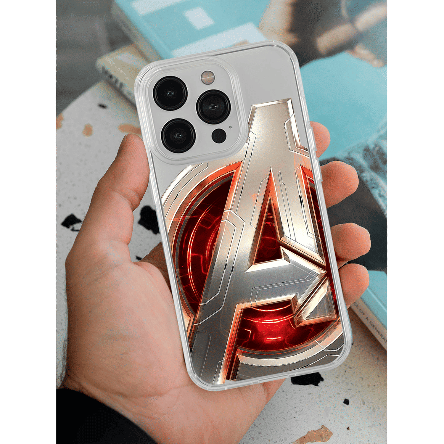 Macmerise Avengers Version 2 Back Cover for Apple iPhone 14 Pro Max (Supports Wireless Charging, Multi Color)_6