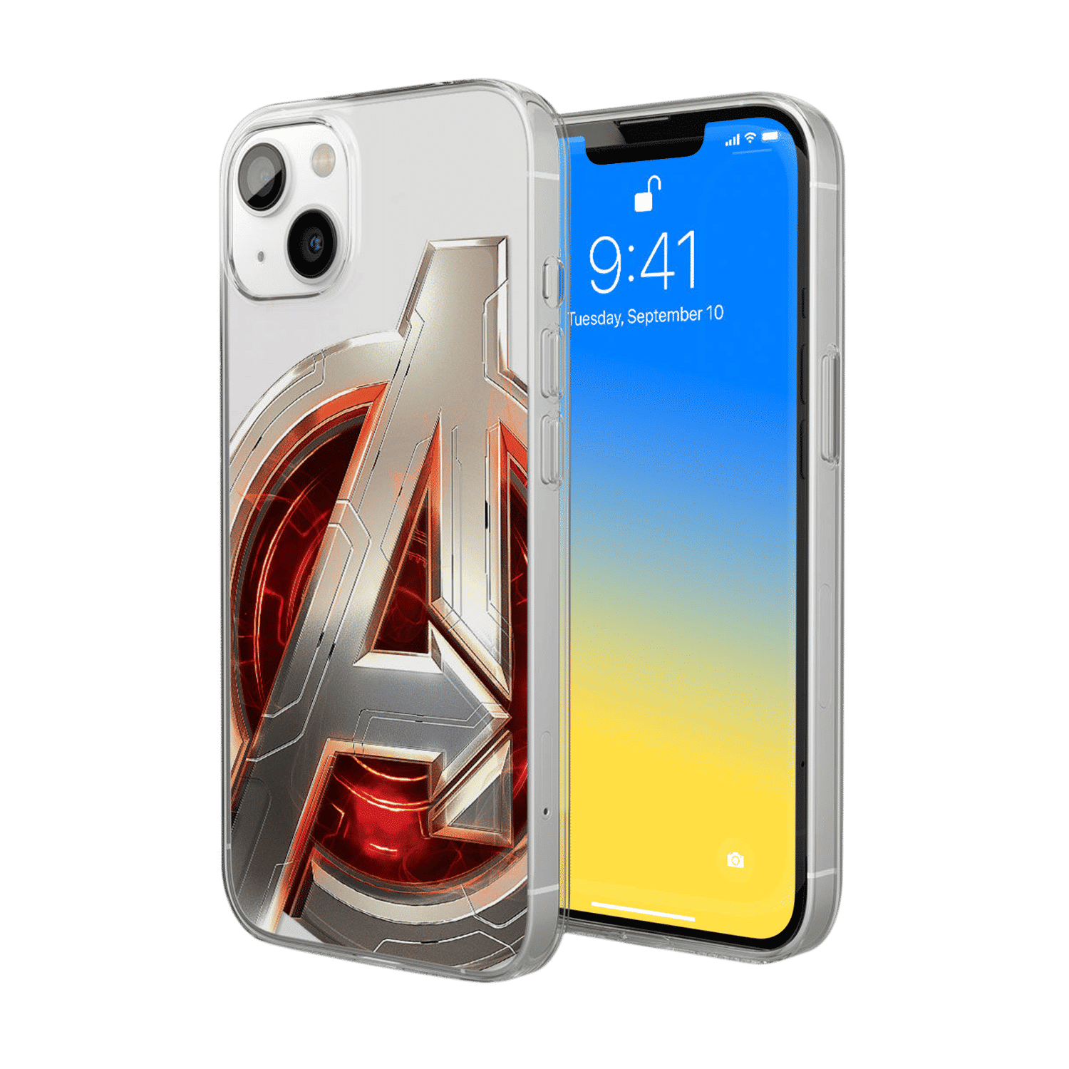 Macmerise Avengers Version 2 Liquid Silicone Back Cover for Apple iPhone 14 (Supports Wireless Charging, Multi Color)_1