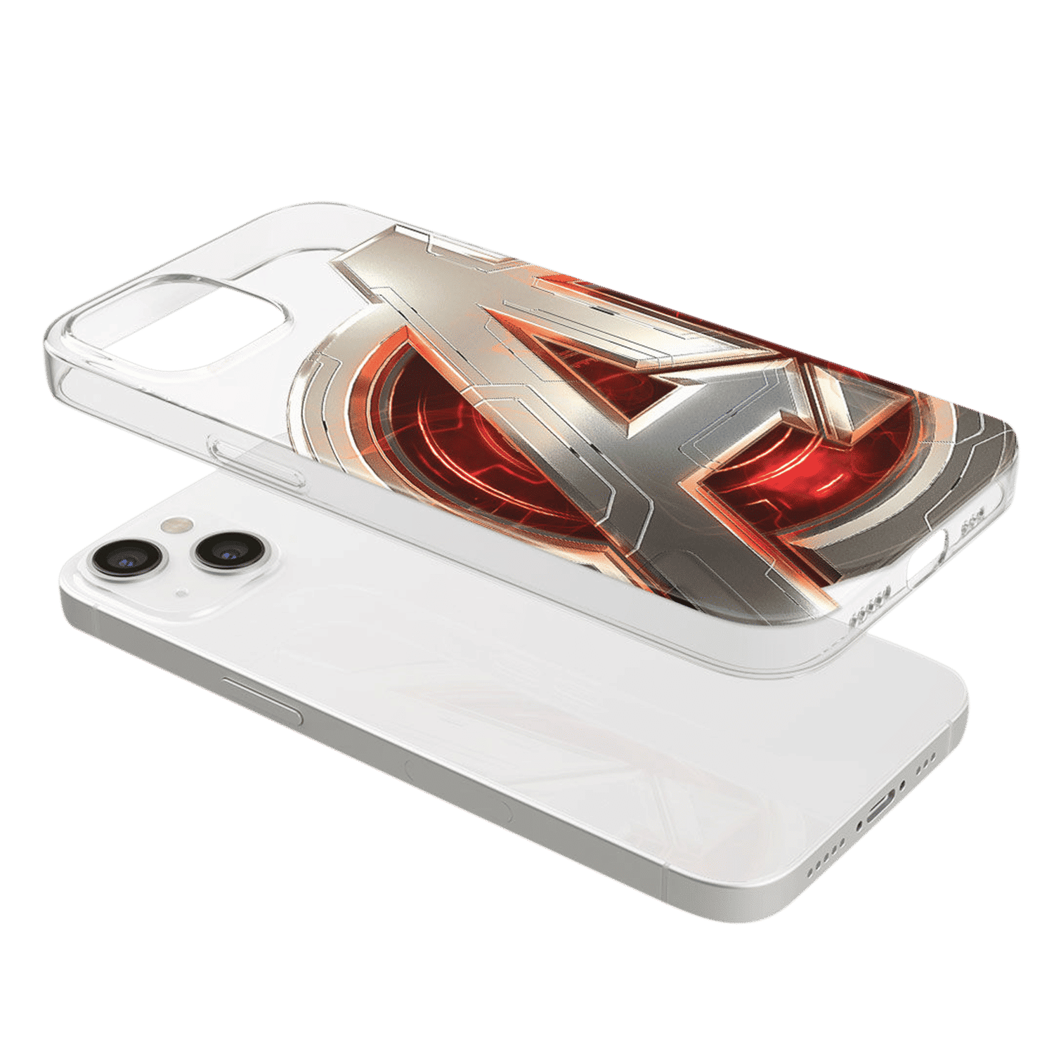 Macmerise Avengers Version 2 Liquid Silicone Back Cover for Apple iPhone 14 (Supports Wireless Charging, Multi Color)_5