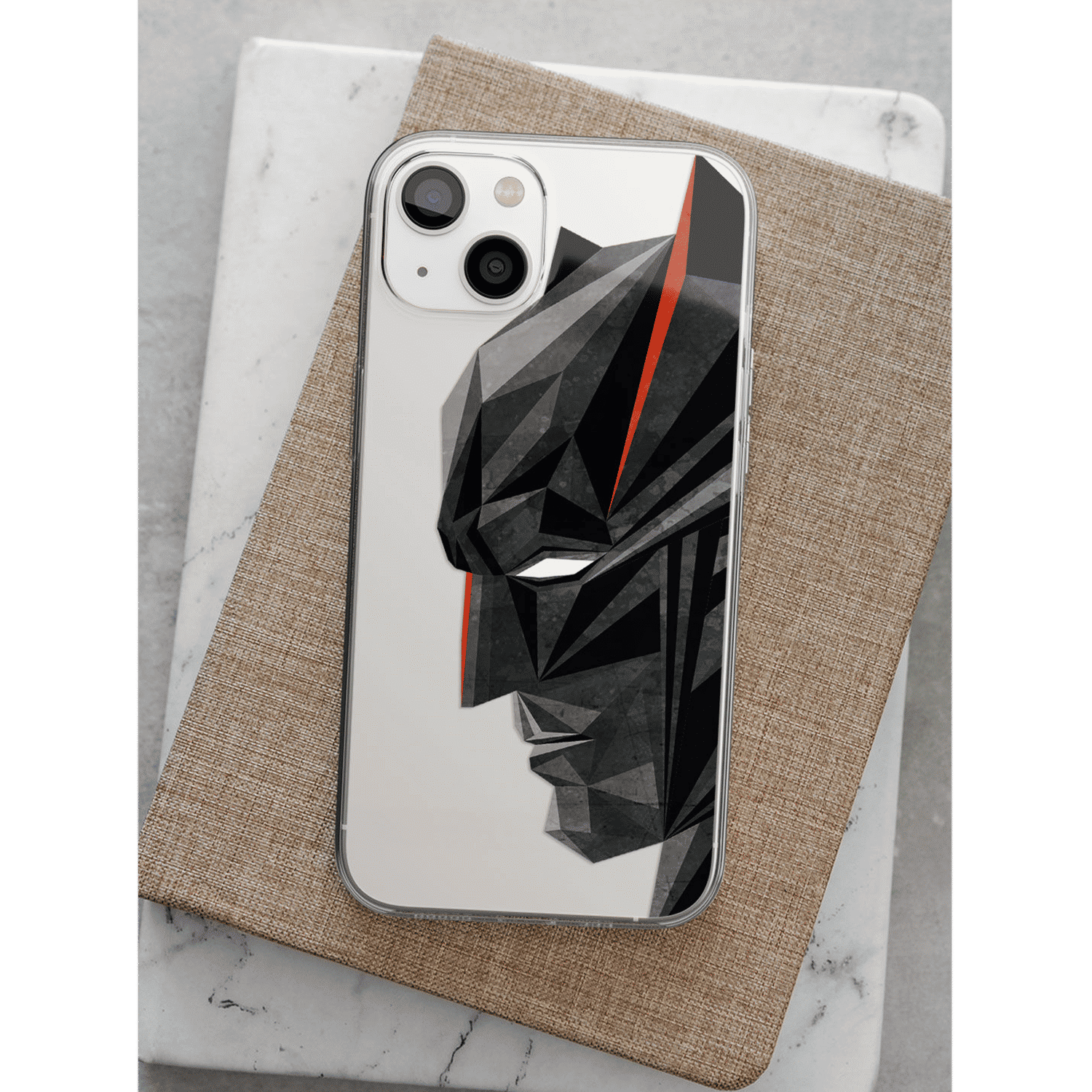 Macmerise Batman Geometric Liquid Silicone Back Cover for Apple iPhone 14 (Supports Wireless Charging, Multi Color)_4