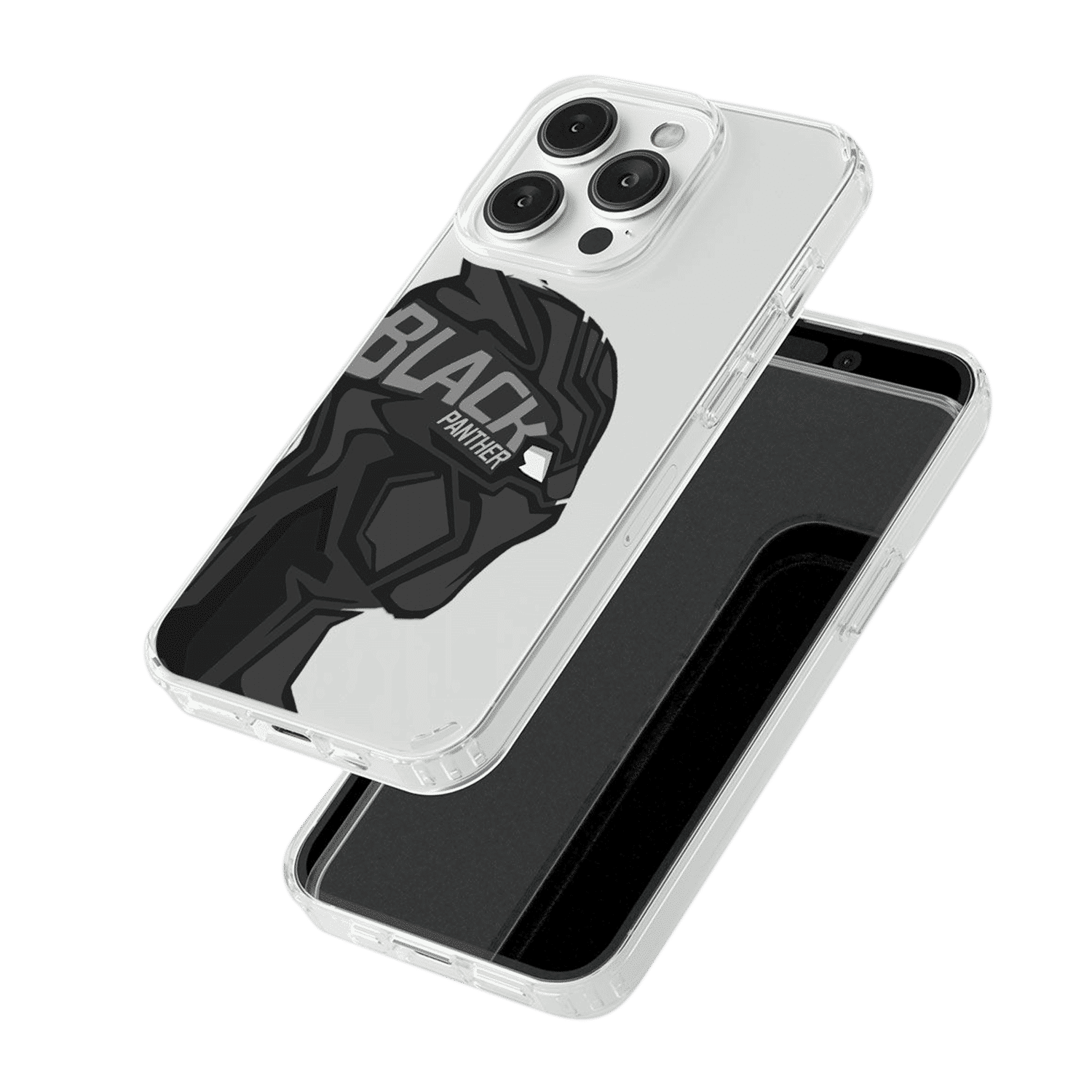 Macmerise Black Panther Art Silicone Back Cover for Apple iPhone 14 Pro (Supports Wireless Charging, Multi Color)_3