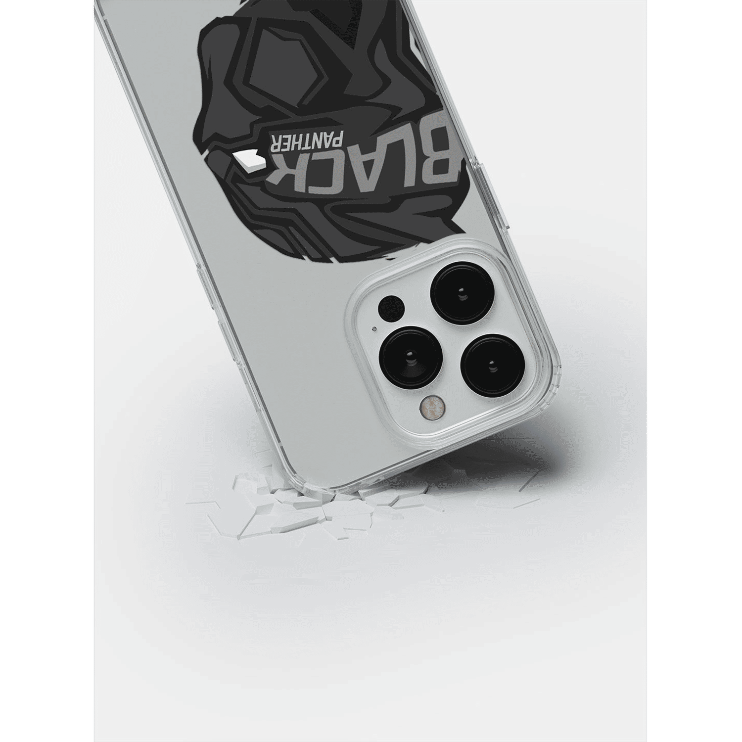 Macmerise Black Panther Art Silicone Back Cover for Apple iPhone 14 Pro (Supports Wireless Charging, Multi Color)_4