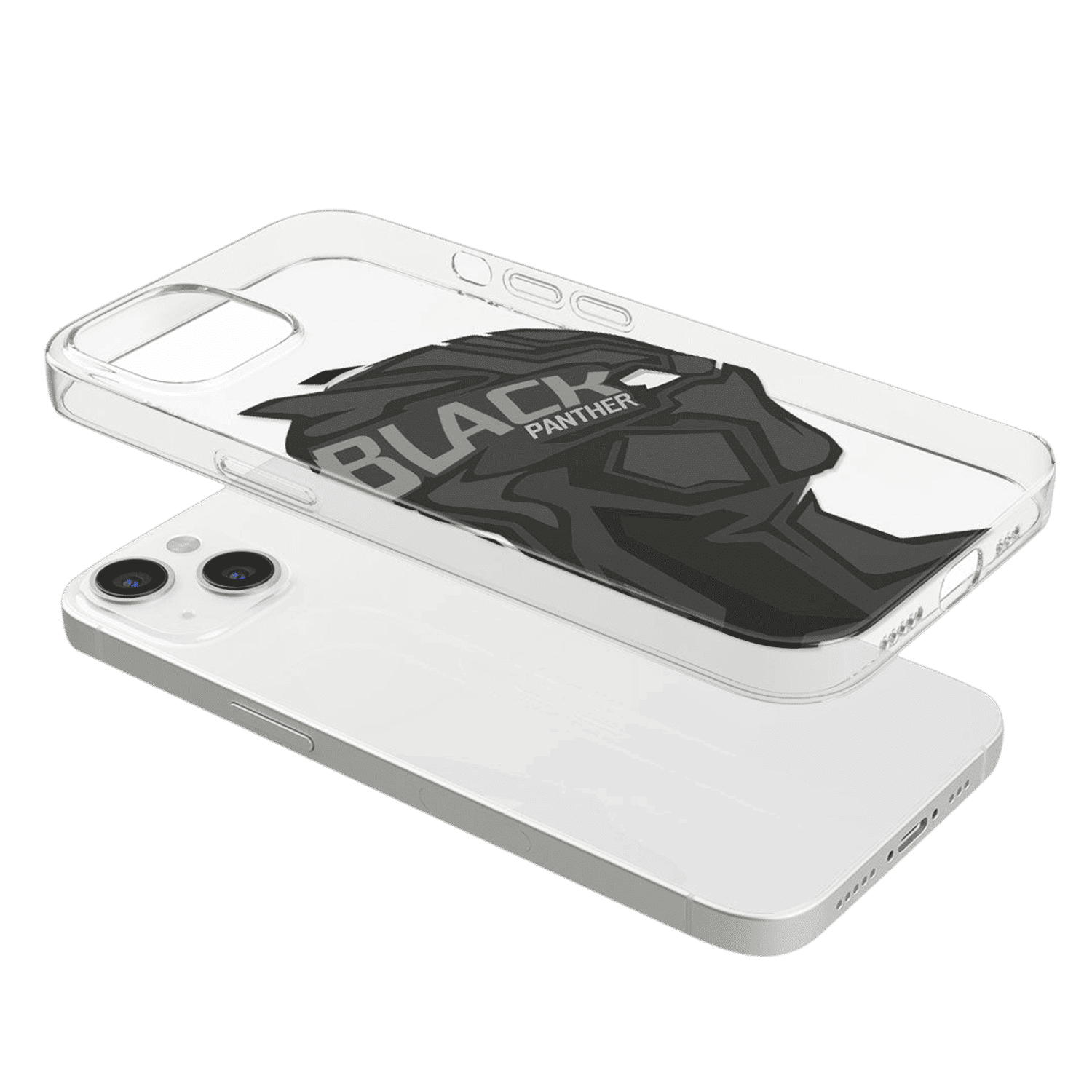 Macmerise Black Panther Art Silicone Back Cover for Apple iPhone 14 (Supports Wireless Charging, Multi Color)_3