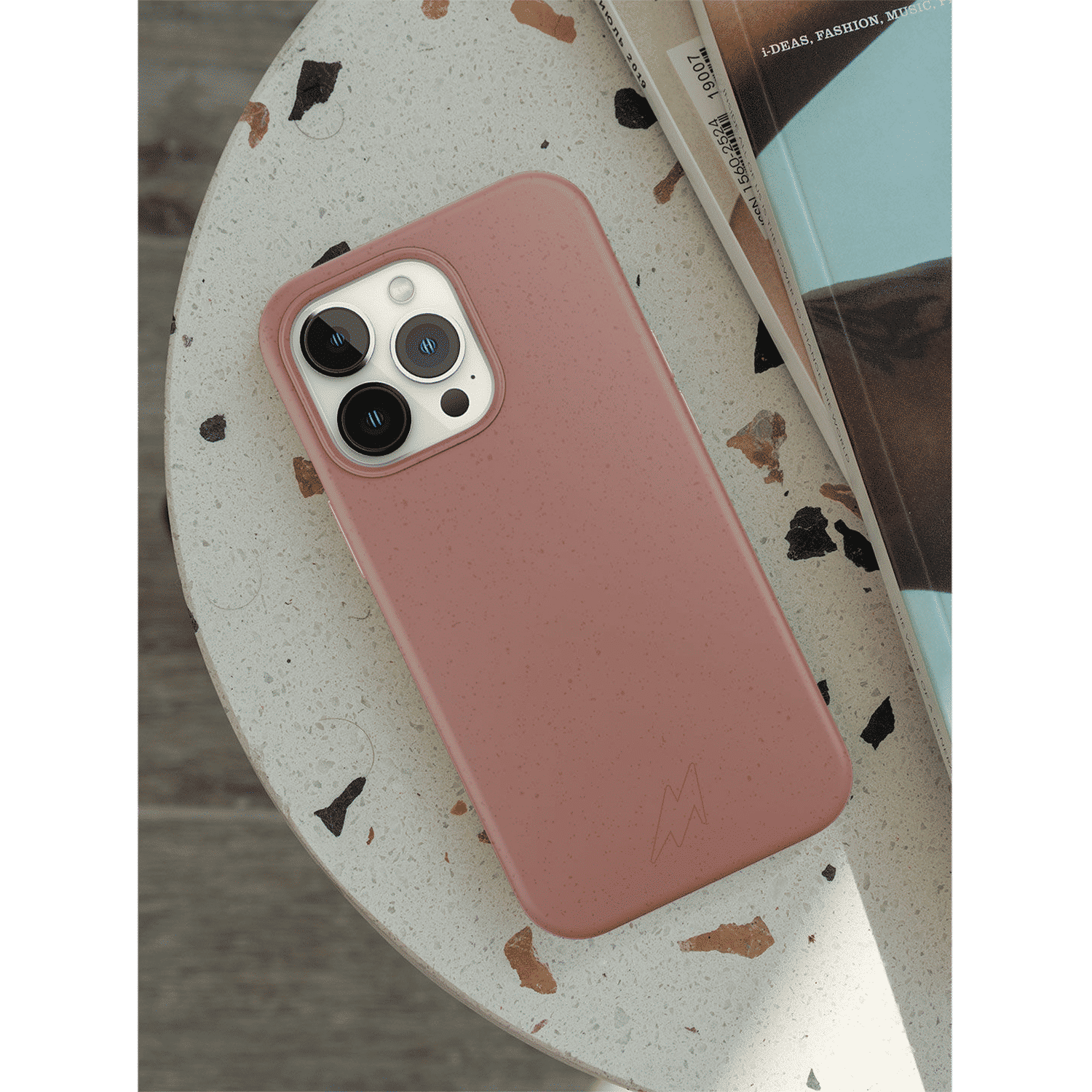 Macmerise Eco-ver Soft Bamboo & Starch Based Material Back Cover for Apple iPhone 14 Pro Max (Supports Wireless Charging, Blush Pink)_4