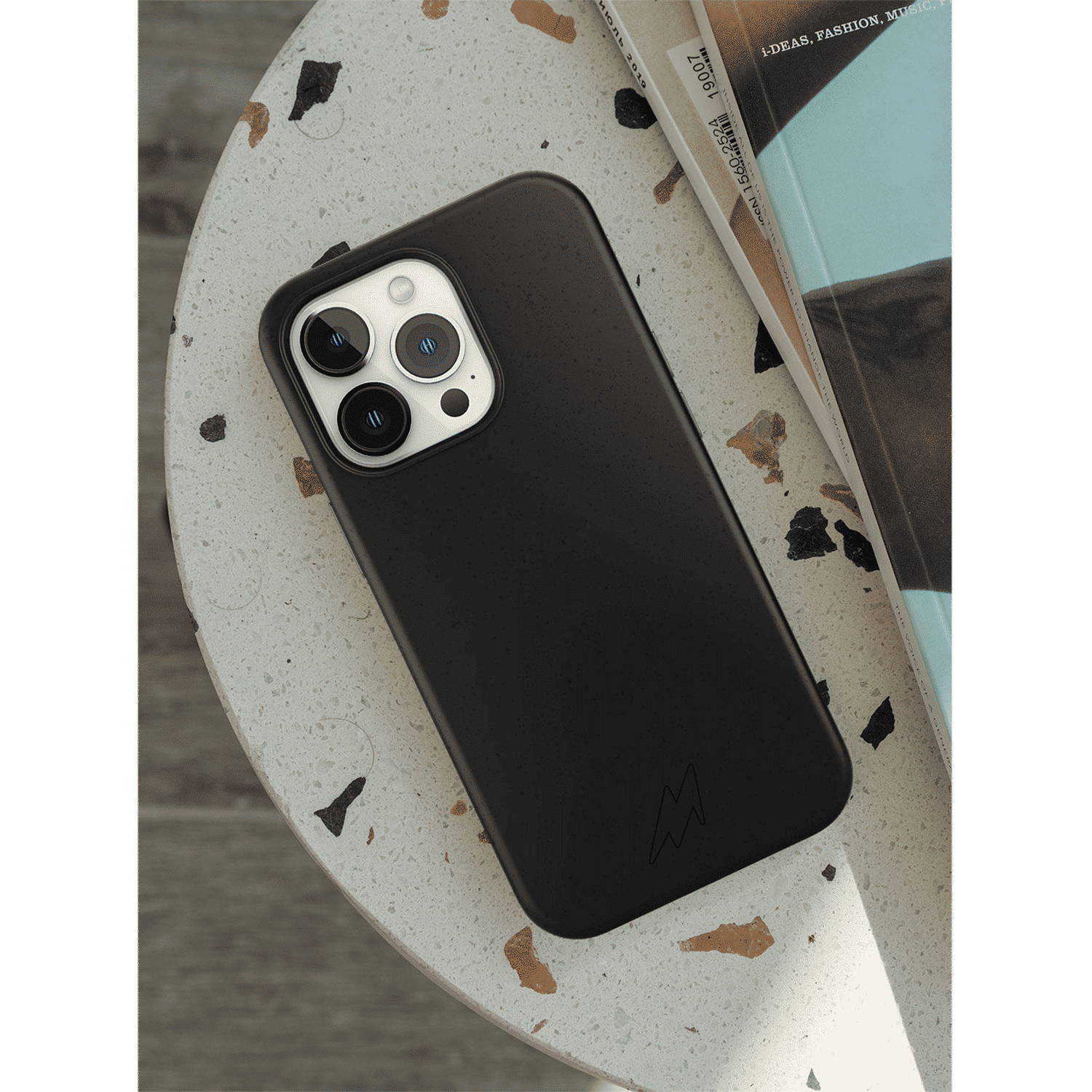 Macmerise Eco-ver Soft Bamboo & Starch Based Material Back Cover for Apple iPhone 14 Plus (Supports Wireless Charging, Bold Black)_5