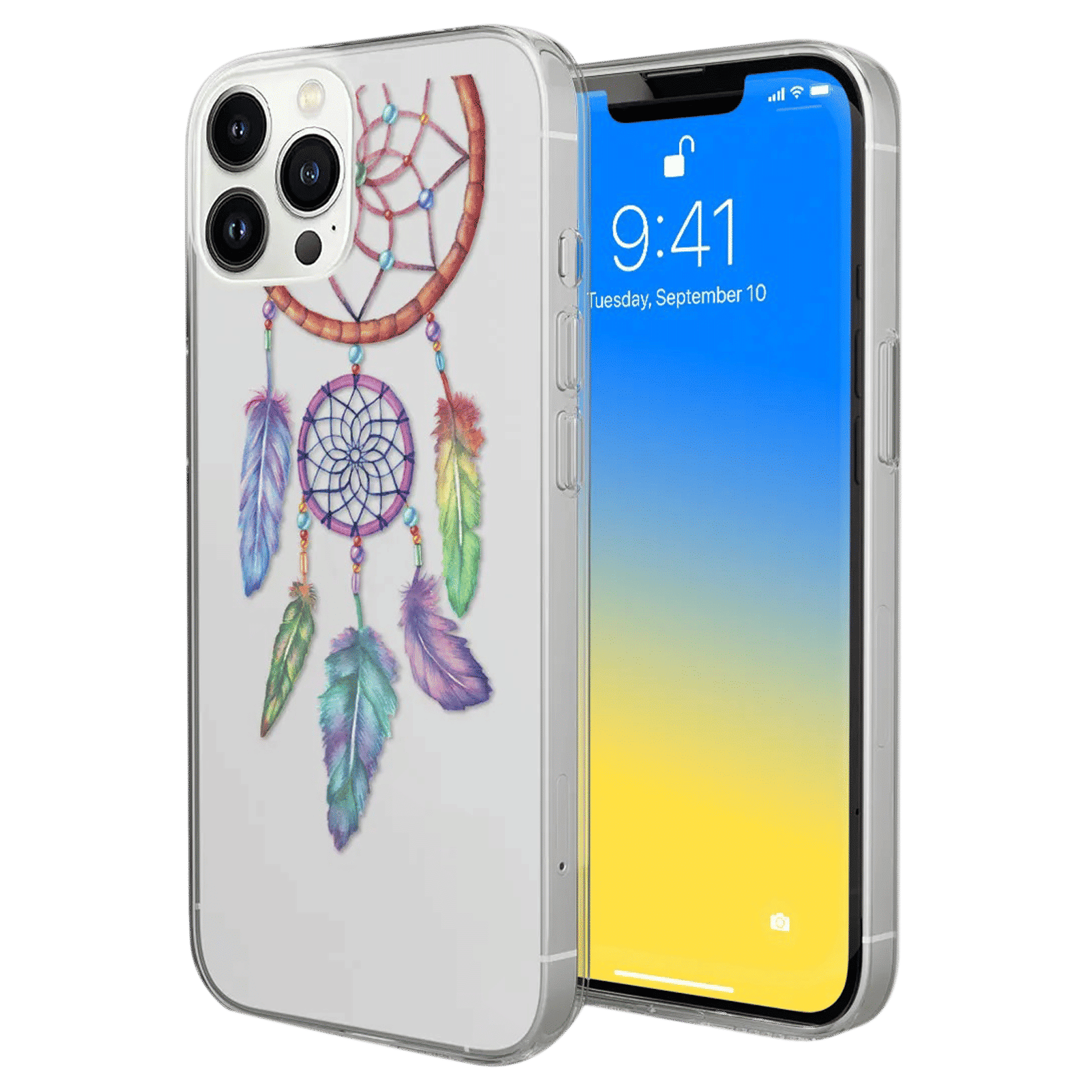 Macmerise Dream Catcher Feathers Liquid Silicone Back Cover for Apple iPhone 14 Pro Max (Supports Wireless Charging, Multi Color) Macmerise Dream Catcher Feathers Liquid Silicone Back Cover for Apple iPhone 14 Pro Max (Supports Wireless Charging, Multi Color)_1