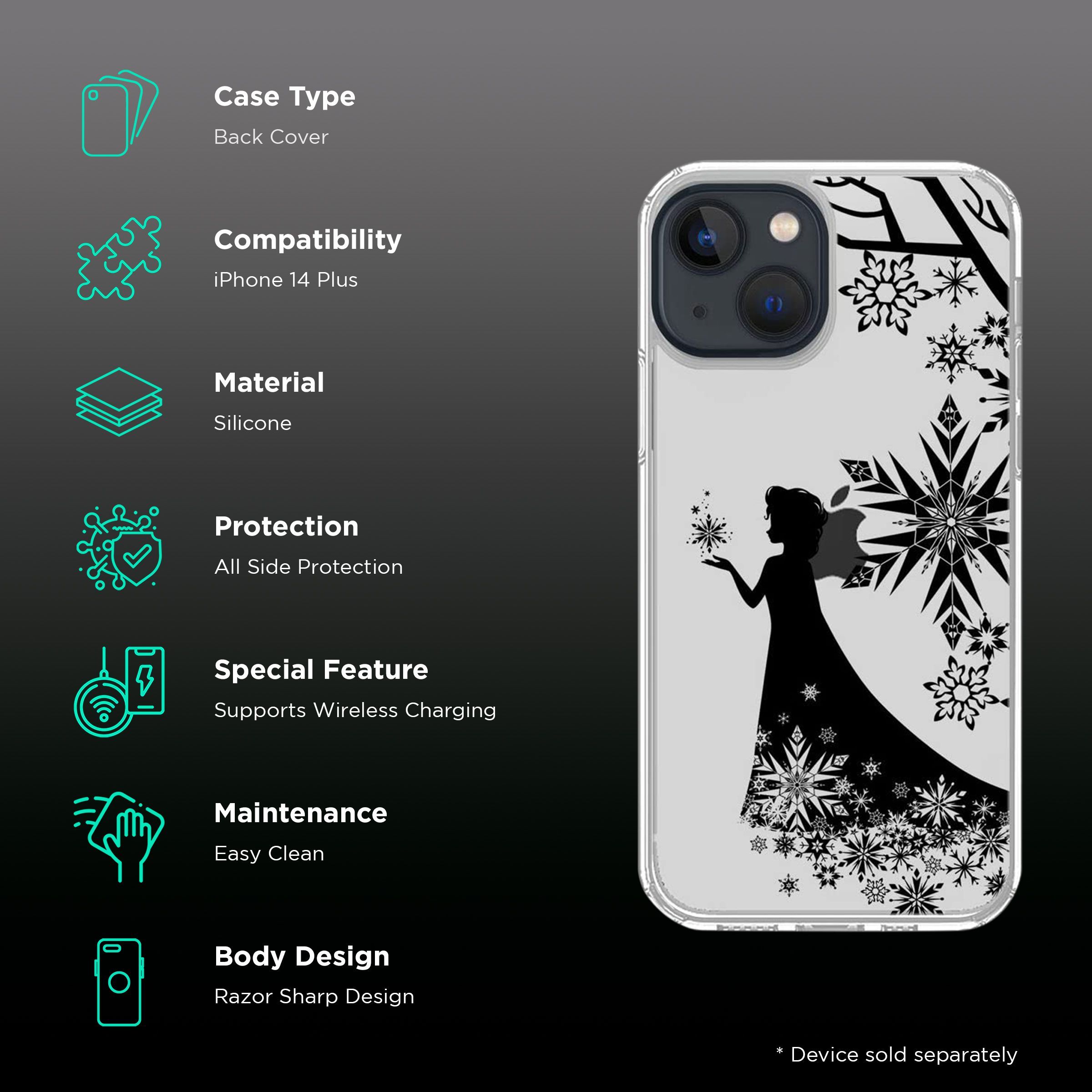 Macmerise Elsa Silhouette Silicone Back Cover for Apple iPhone 14 Plus (Supports Wireless Charging, Multi Color) Macmerise Elsa Silhouette Silicone Back Cover for Apple iPhone 14 Plus (Supports Wireless Charging, Multi Color)_2