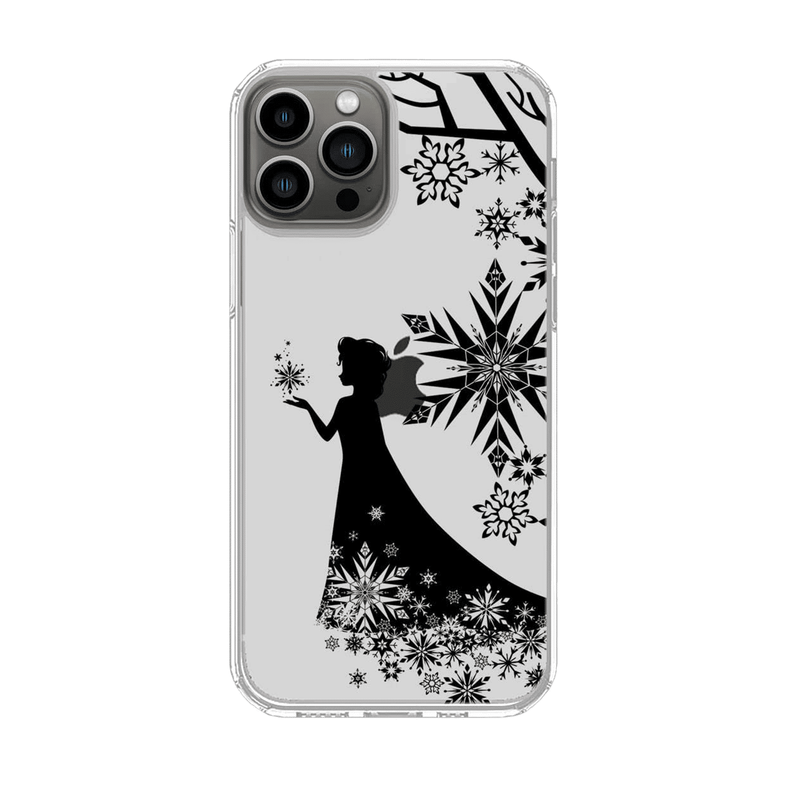 Macmerise Elsa Silhouette Silicone Back Cover for Apple iPhone 14 Pro (Supports Wireless Charging, Multi Color)_1