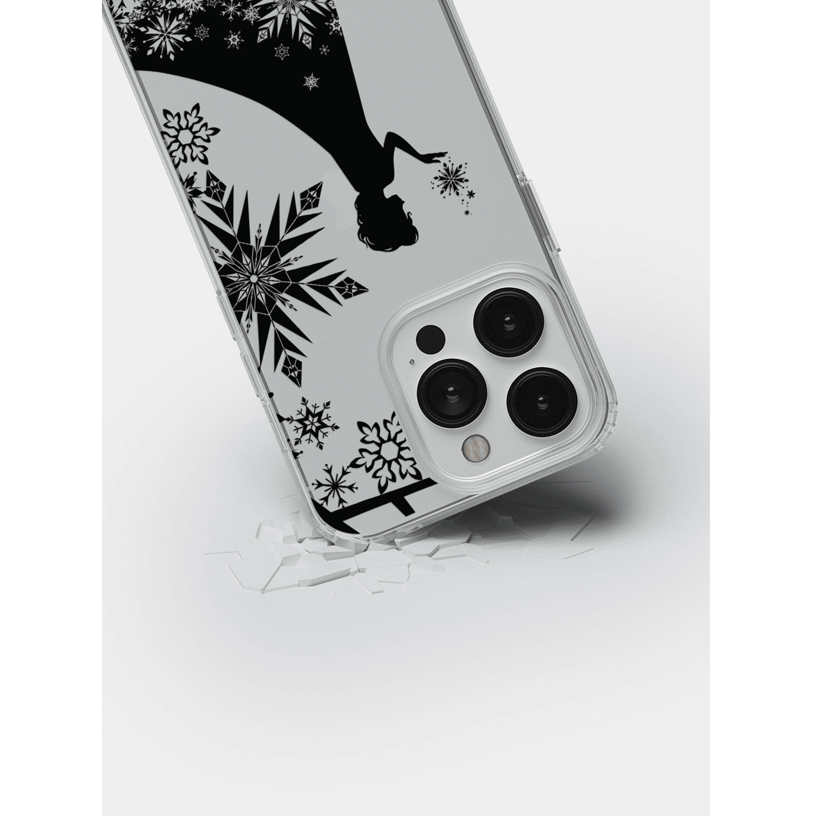 Macmerise Elsa Silhouette Silicone Back Cover for Apple iPhone 14 Pro (Supports Wireless Charging, Multi Color)_7